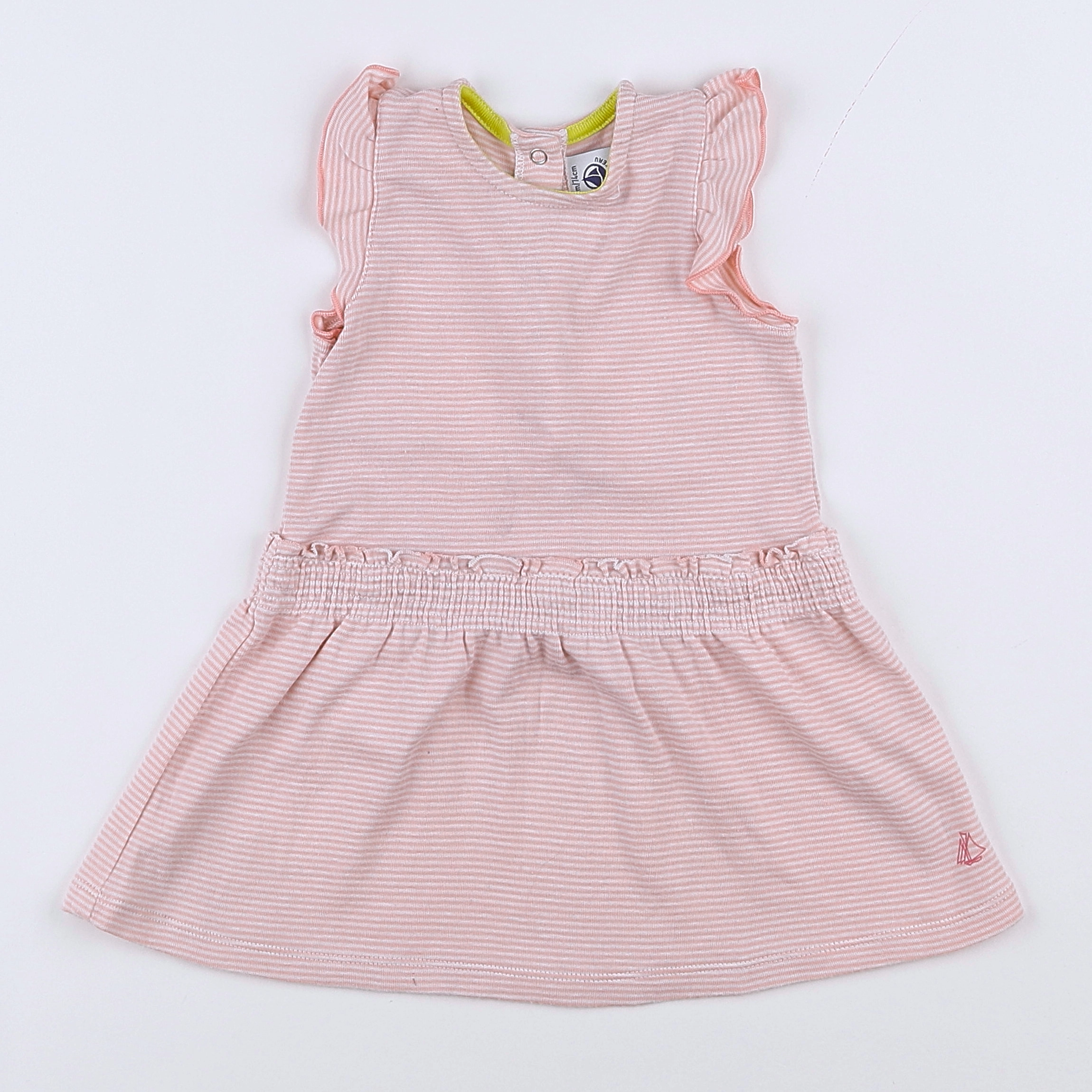 Petit Bateau - robe rose - 12 mois