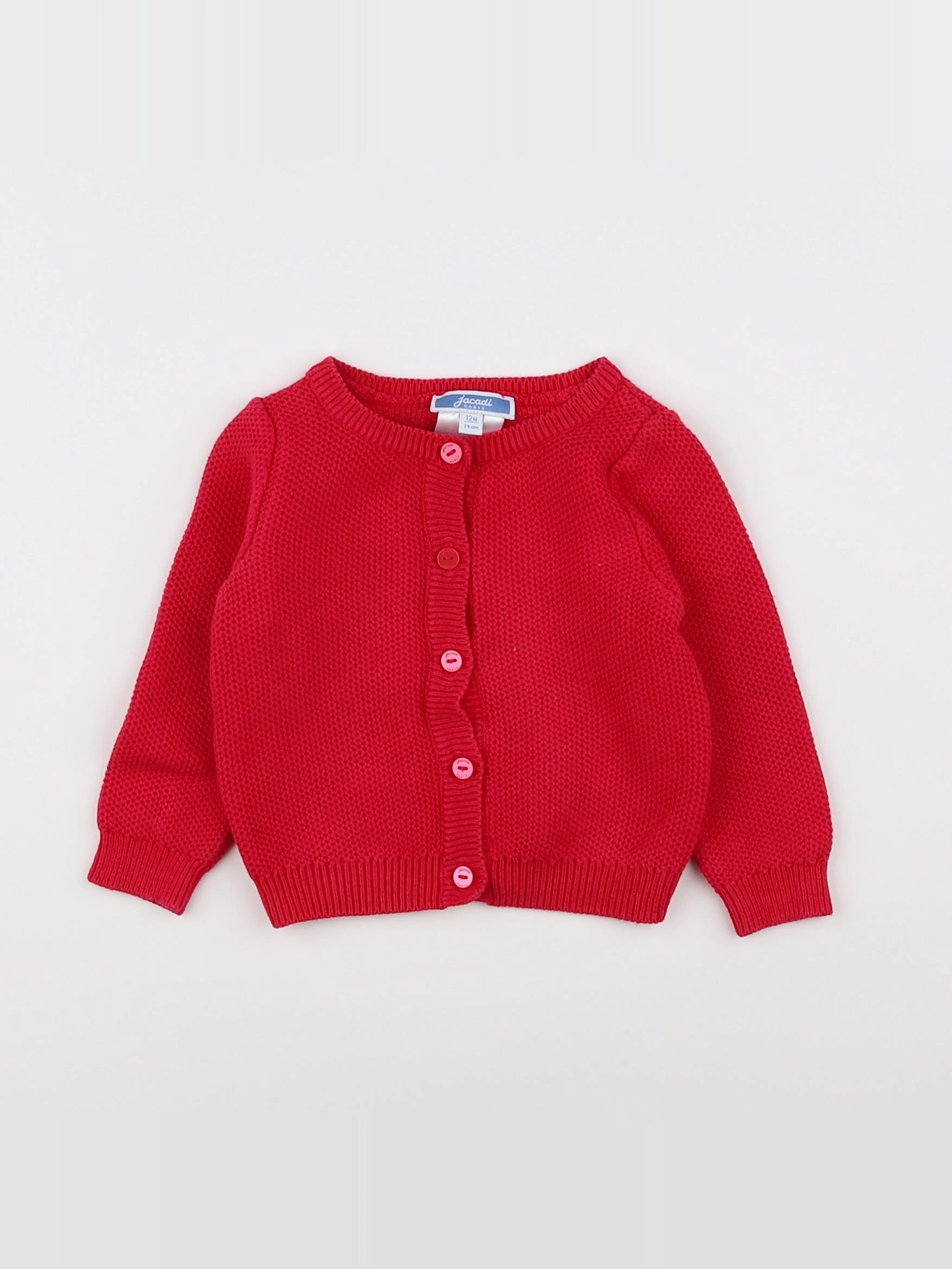 Jacadi - gilet rose - 12 mois