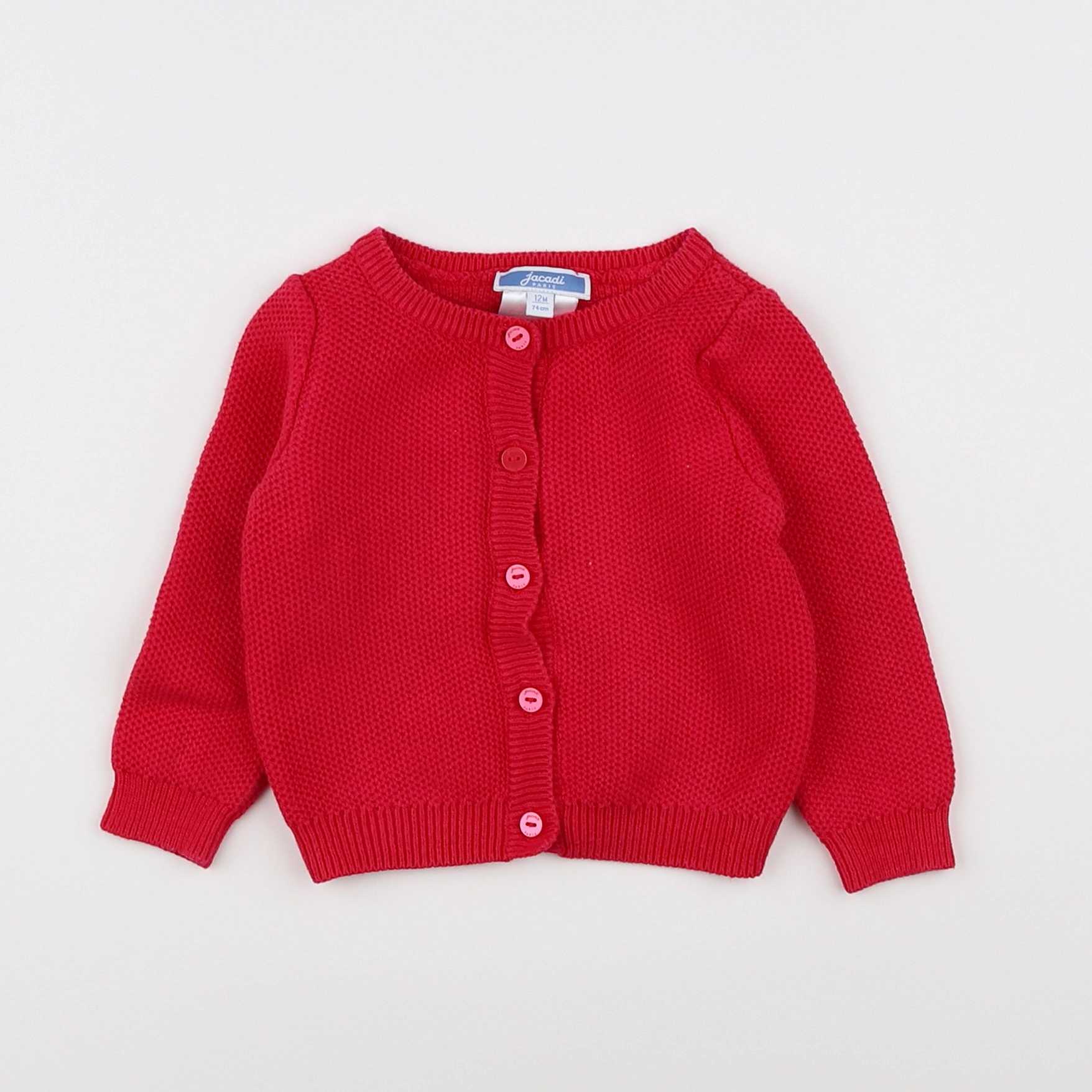 Jacadi - gilet rose - 12 mois