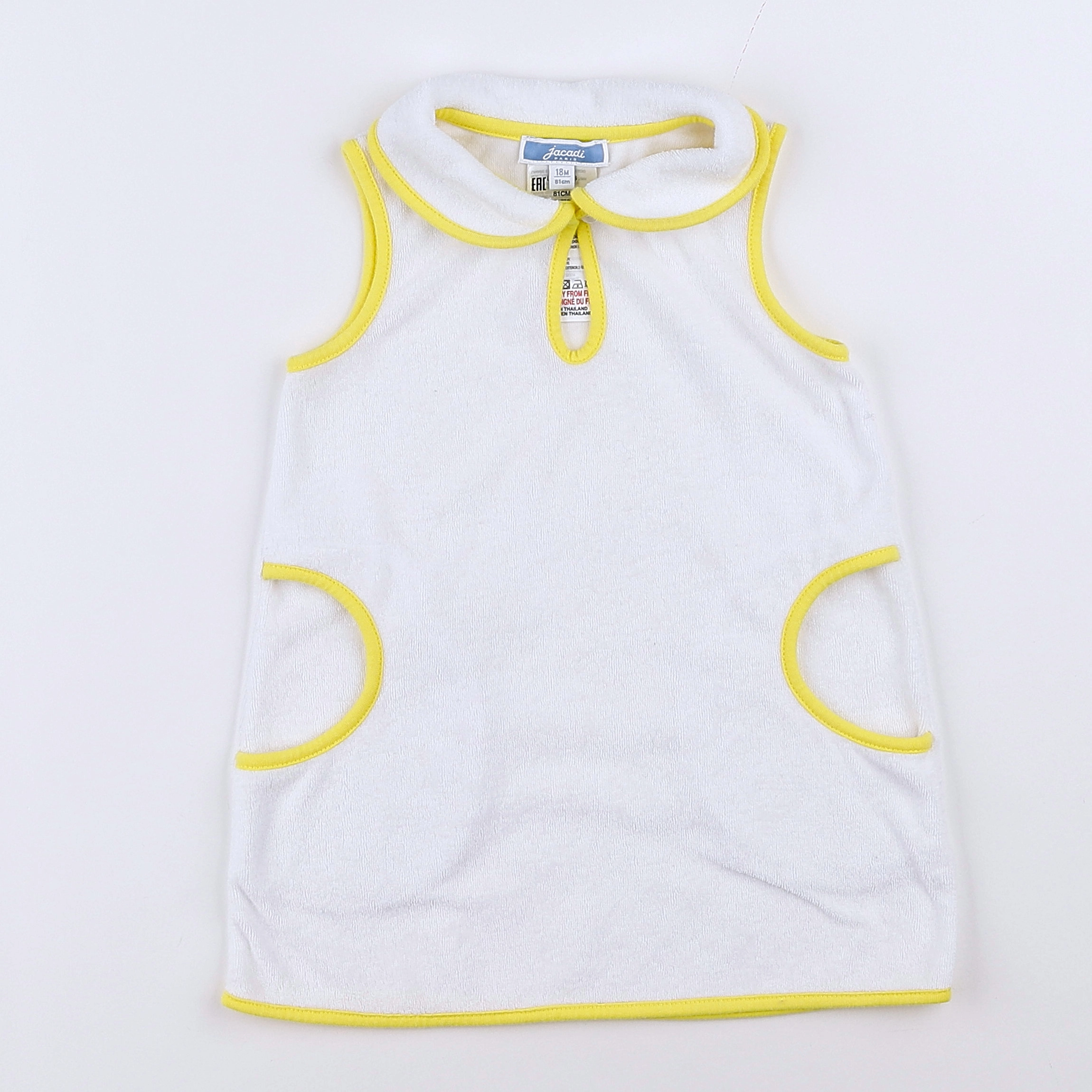 Jacadi - robe blanc eponge -18 mois