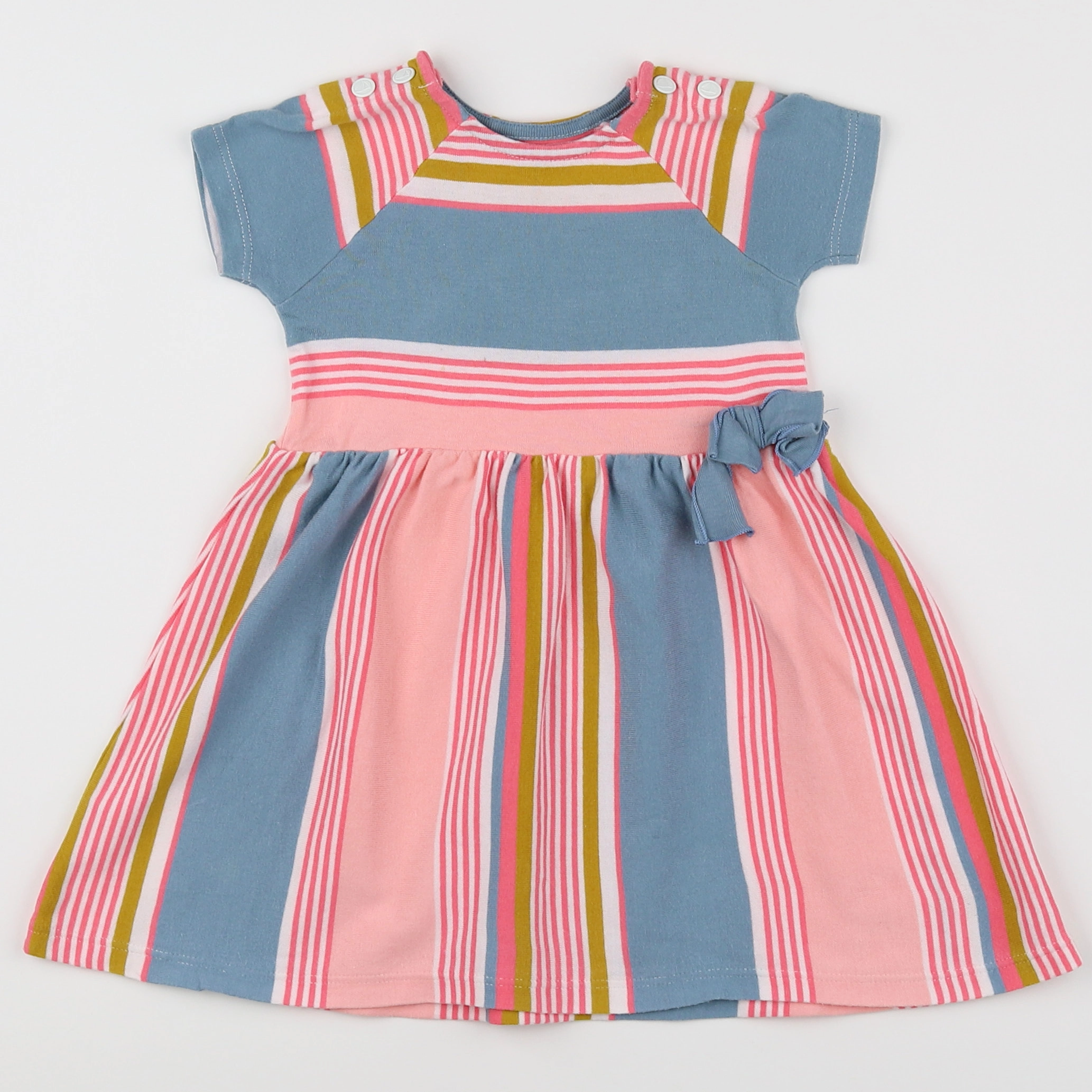 Petit Bateau - robe multicolore - 12 mois