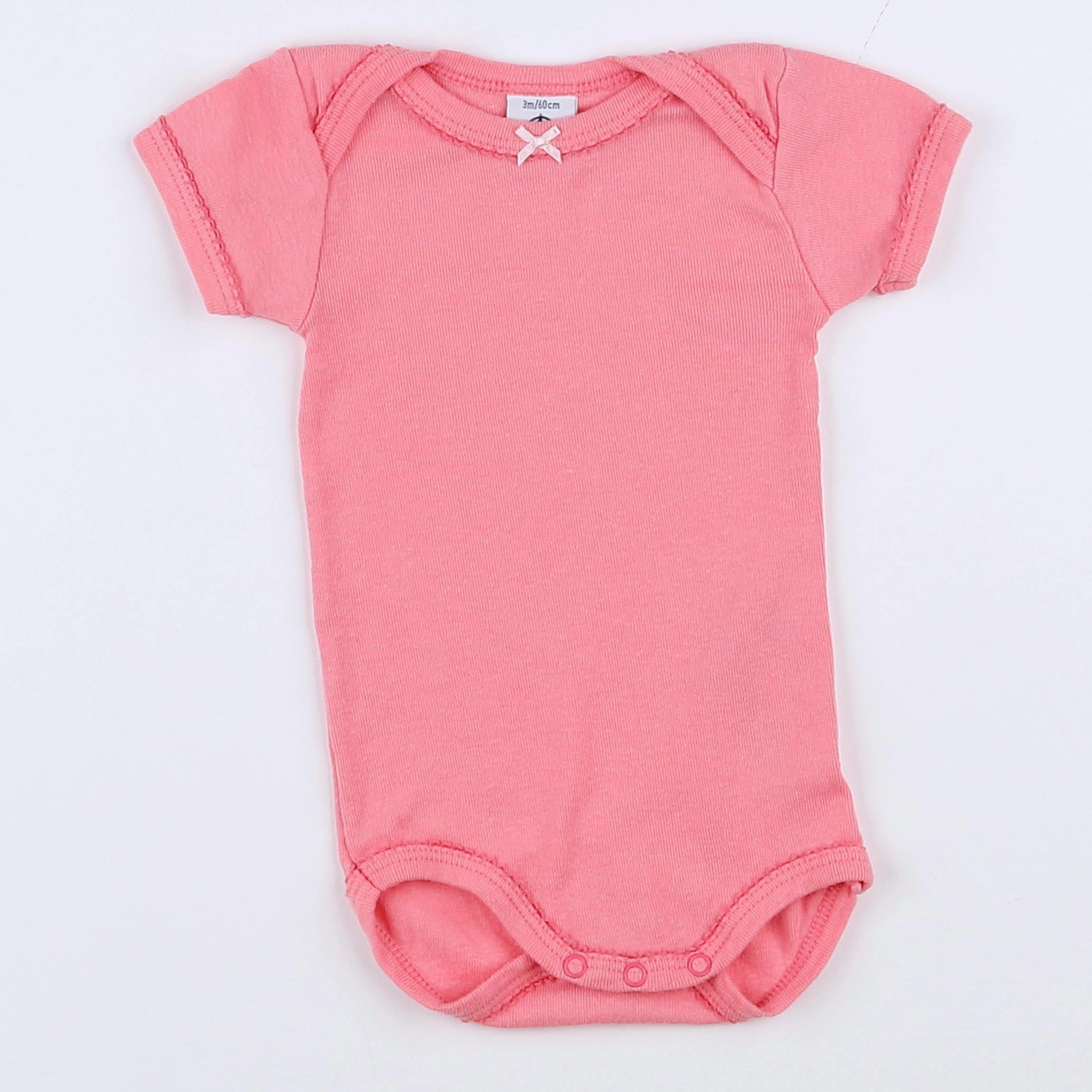 Petit Bateau - body rose - 3 mois