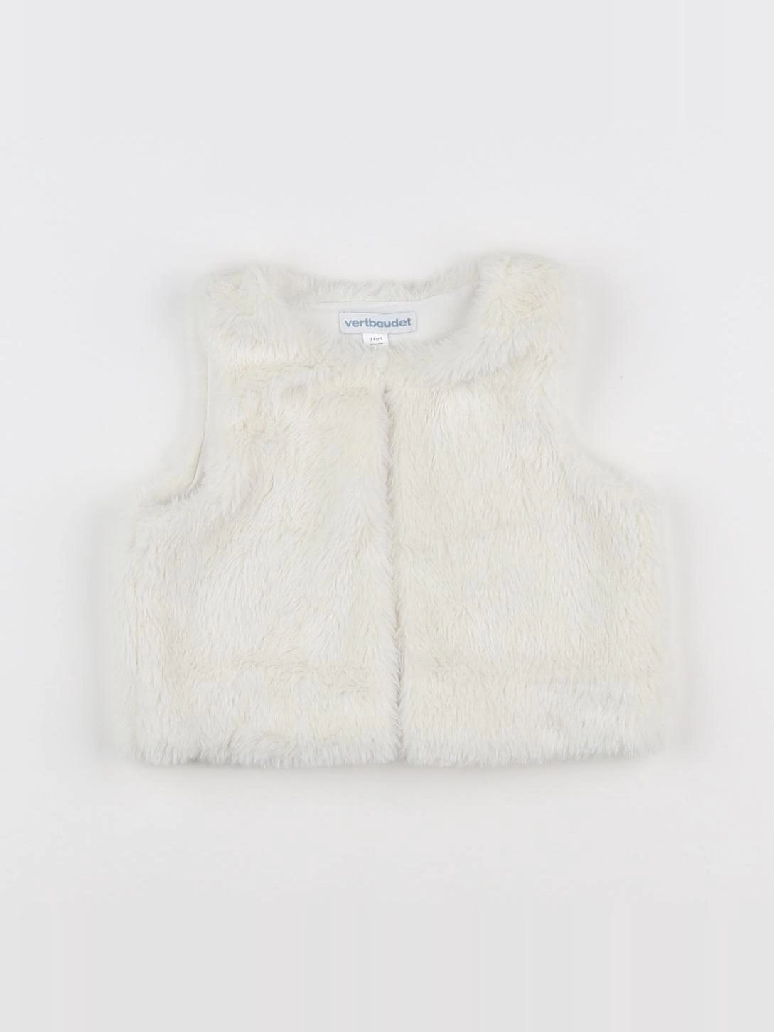 Vertbaudet - gilet blanc - 9 mois