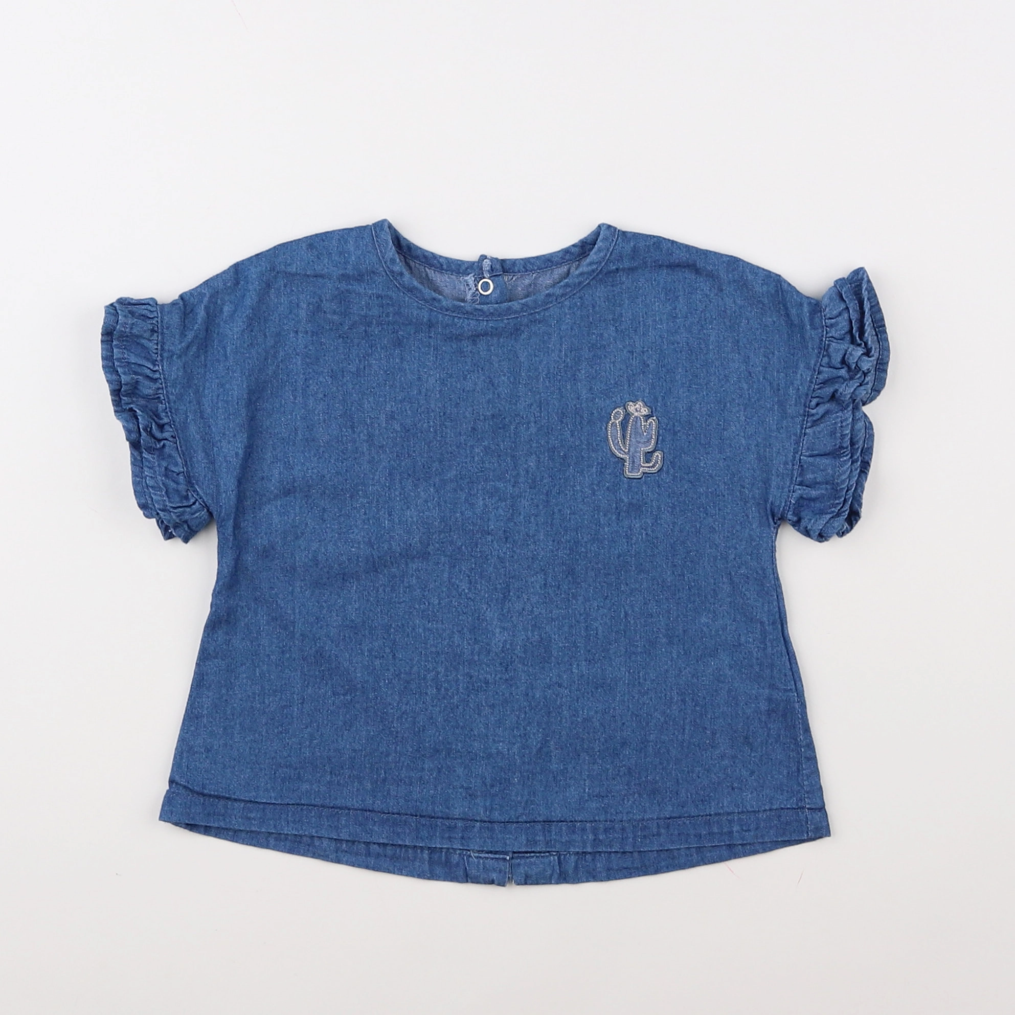 Vertbaudet - blouse bleu - 12 mois