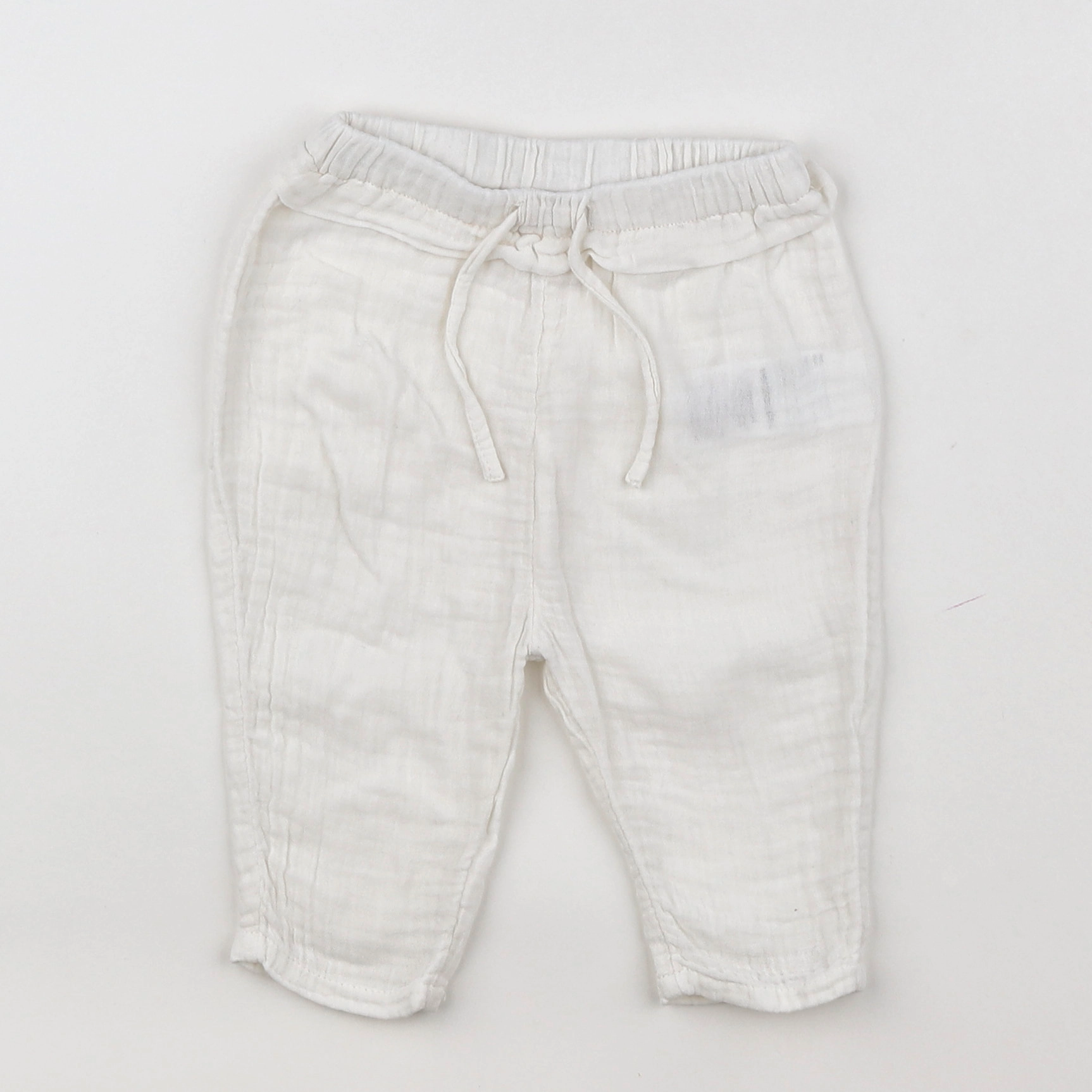 Vertbaudet - pantalon blanc - 6 mois