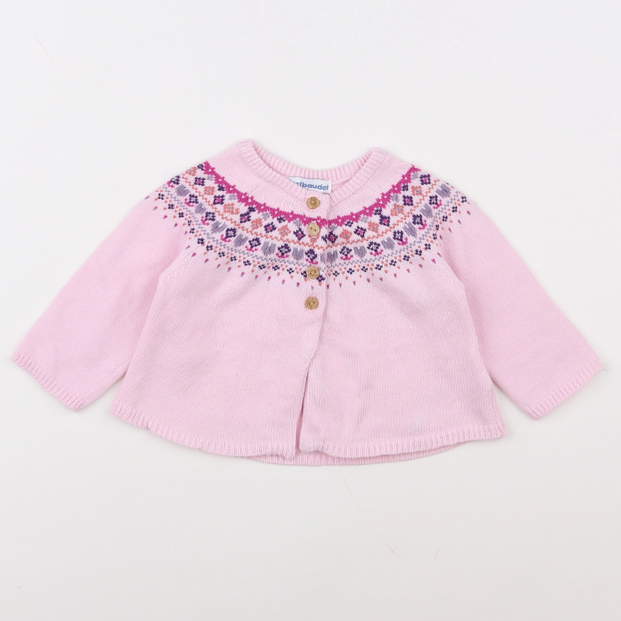 Vertbaudet - gilet rose - 3 mois