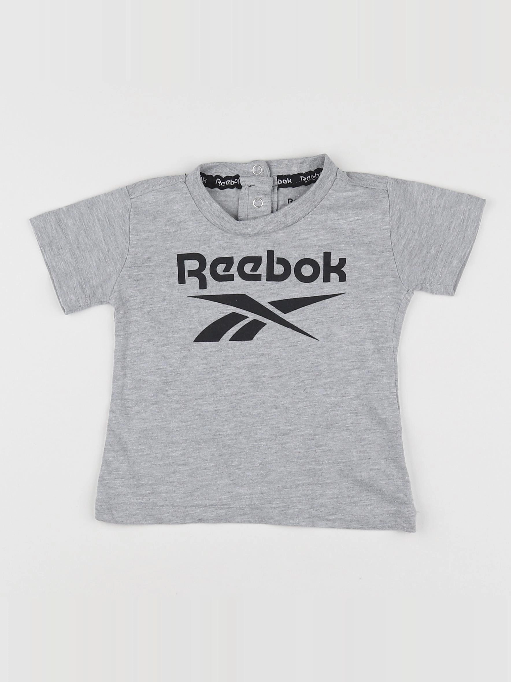 Reebok - tee-shirt gris - 6/9 mois