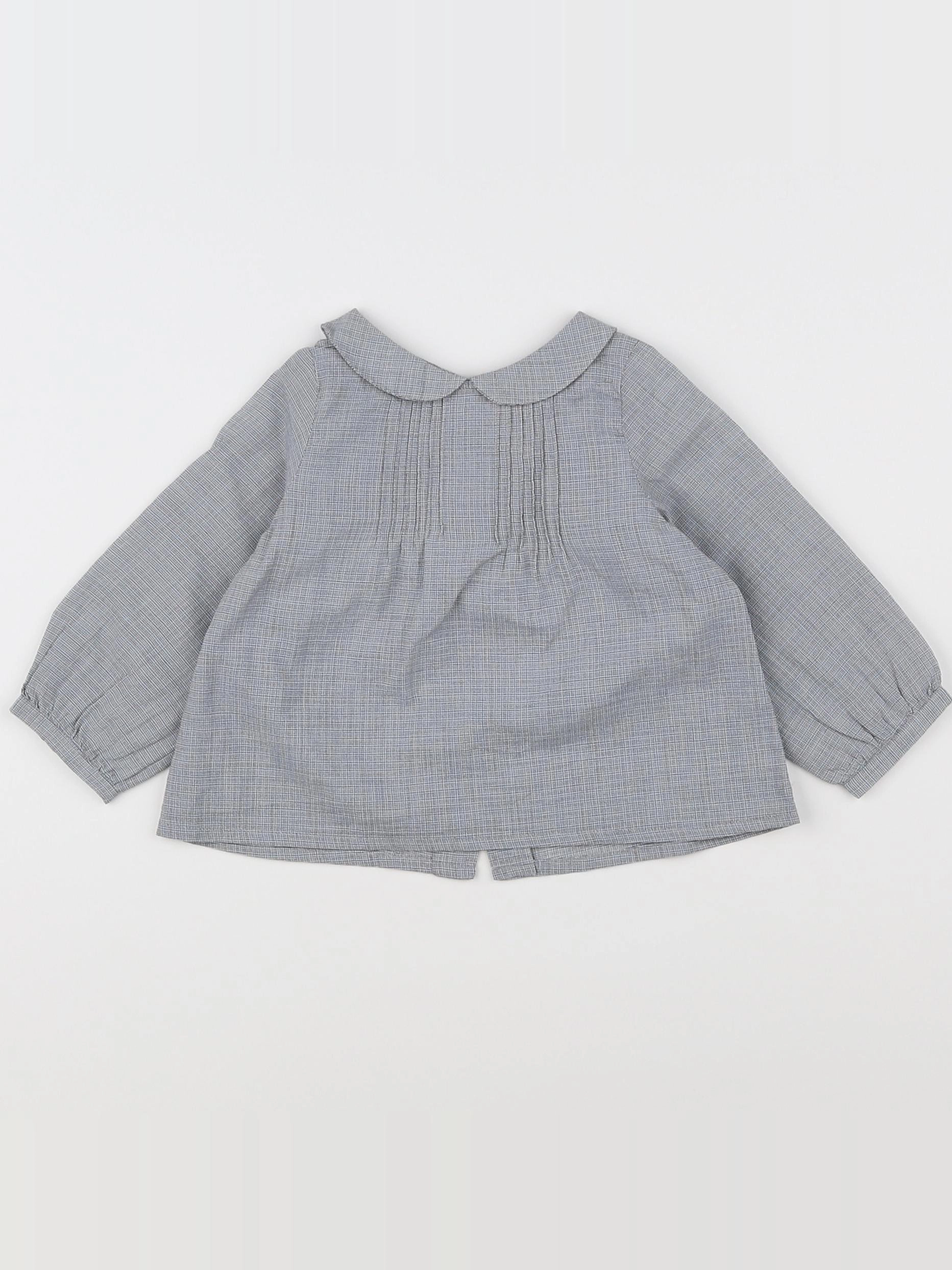 Bonpoint - blouse blanc, noir - 6 mois