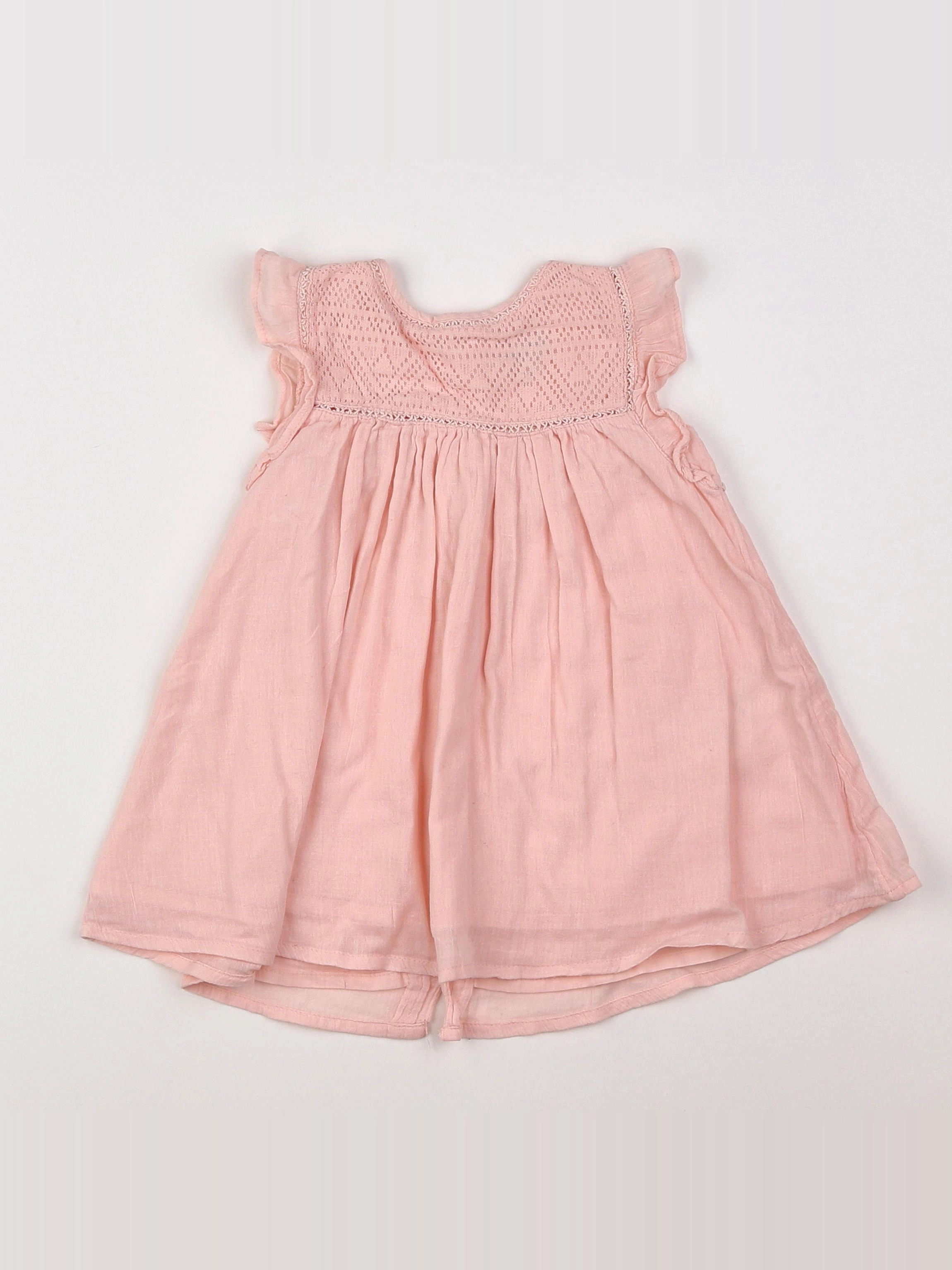 Vertbaudet - robe rose - 9 mois