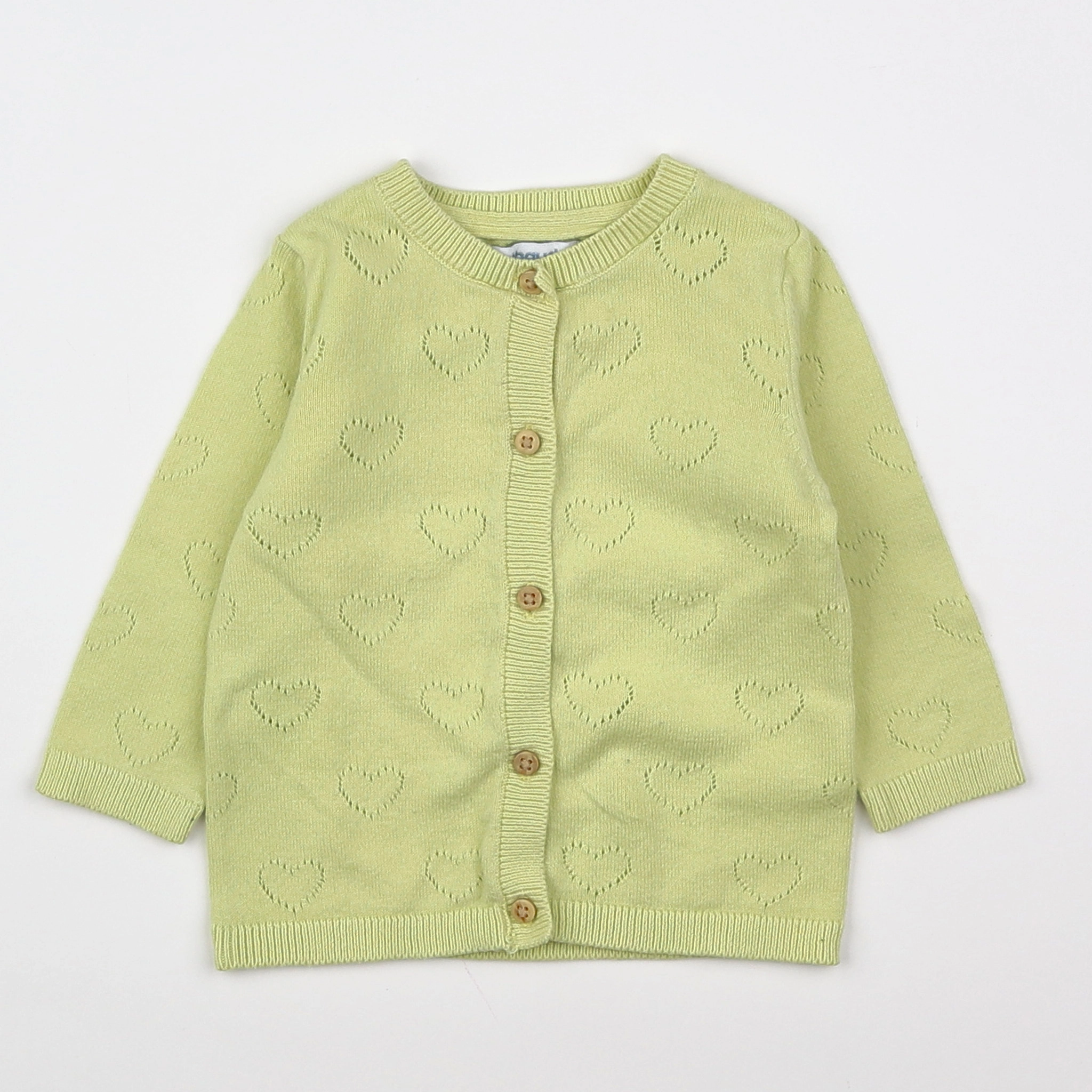 Vertbaudet - gilet jaune - 6 mois