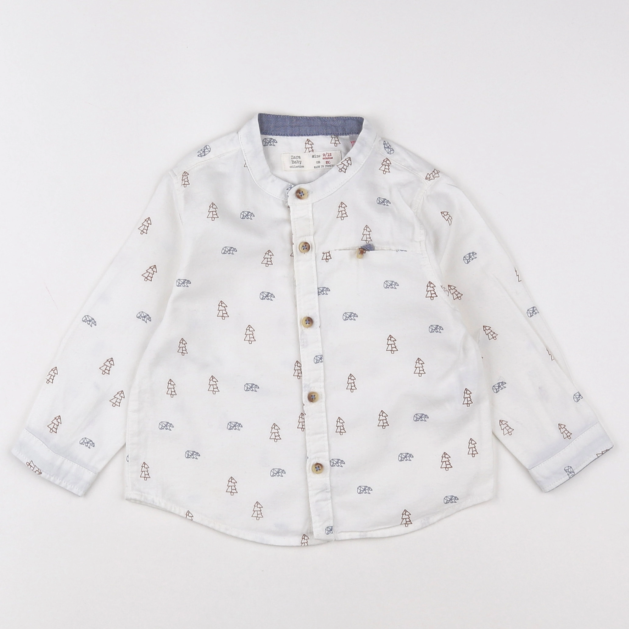 Zara - chemise blanc - 9/12 mois