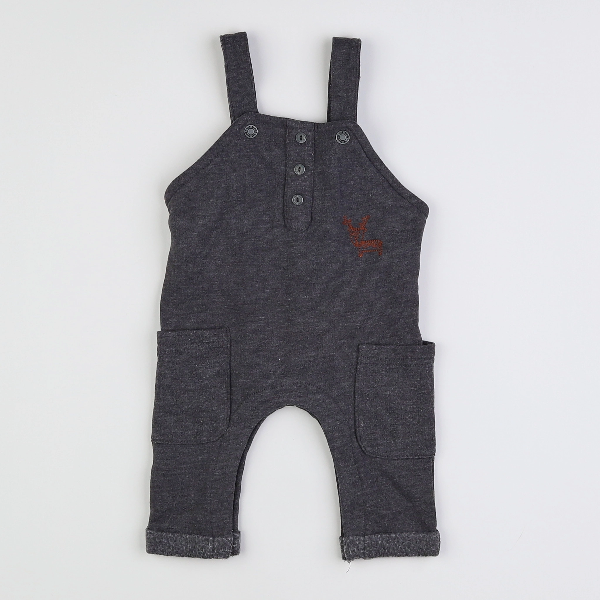 Vertbaudet - salopette gris - 3 mois