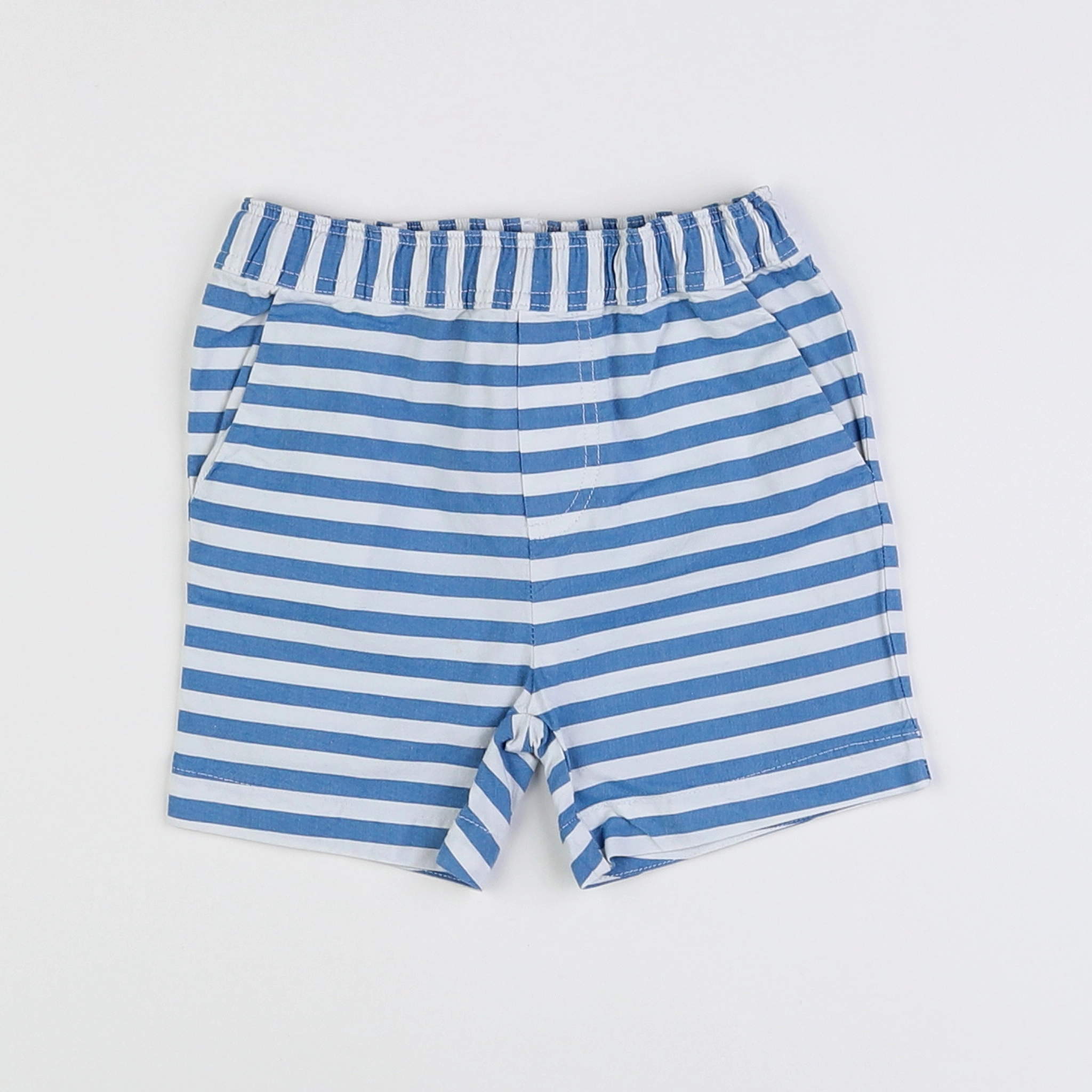 Jacadi - short blanc, bleu - 12 mois