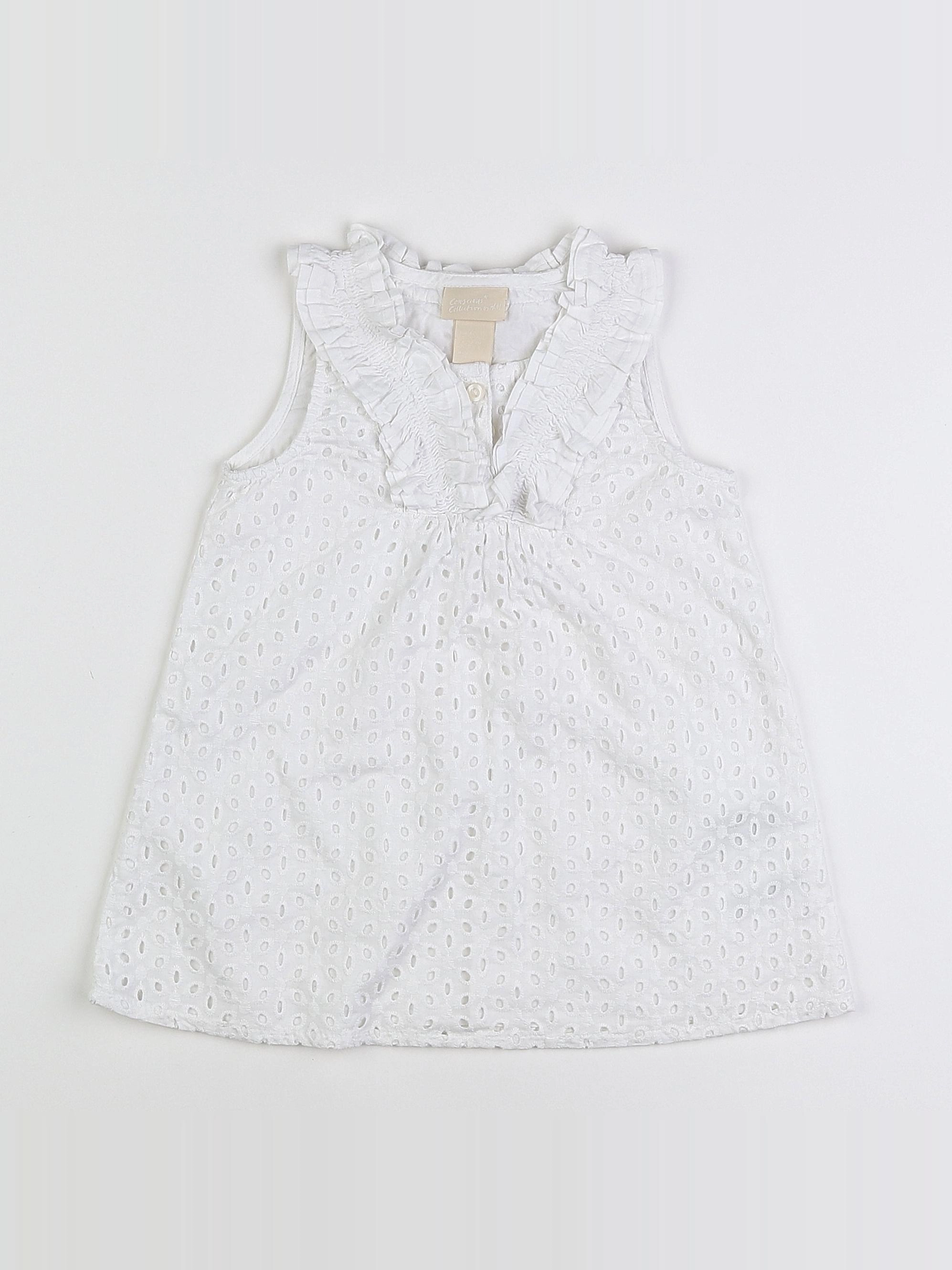 H&M - robe blanc - 12/18 mois