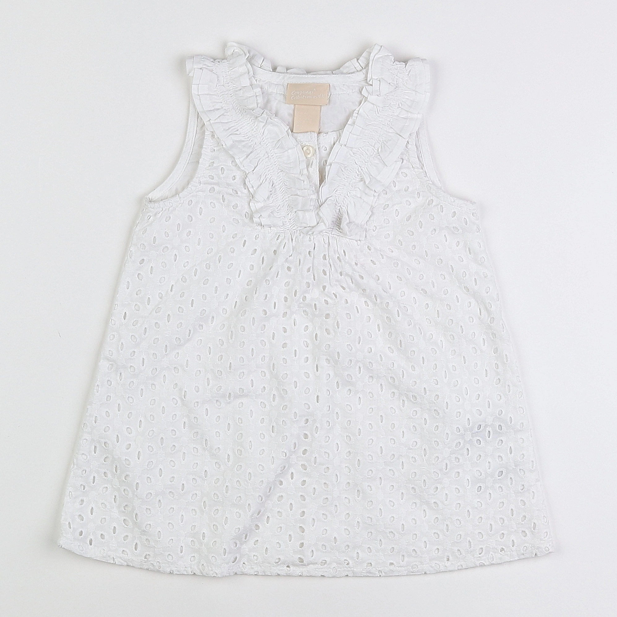 H&M - robe blanc - 12/18 mois