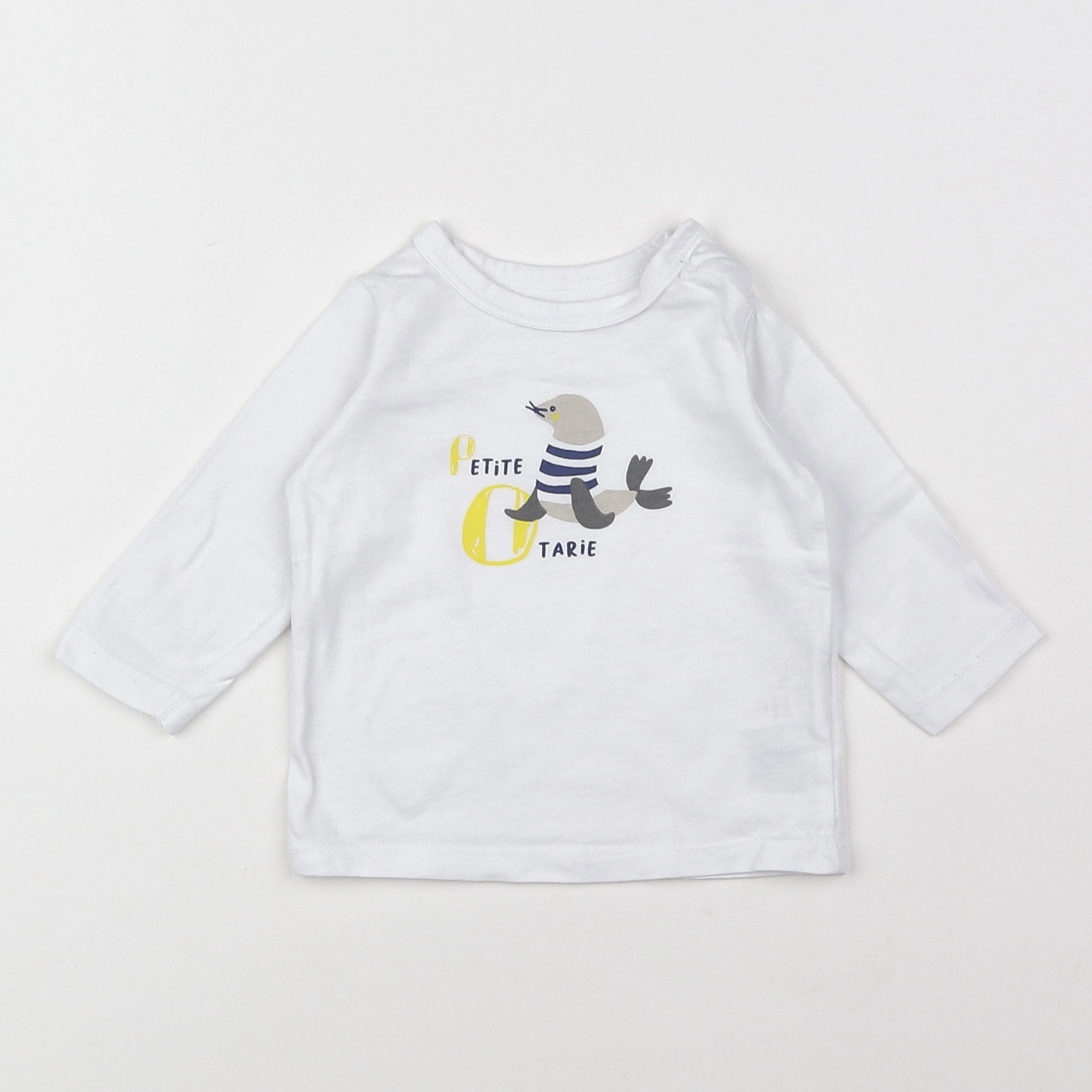 Vertbaudet - tee-shirt blanc - 3 mois