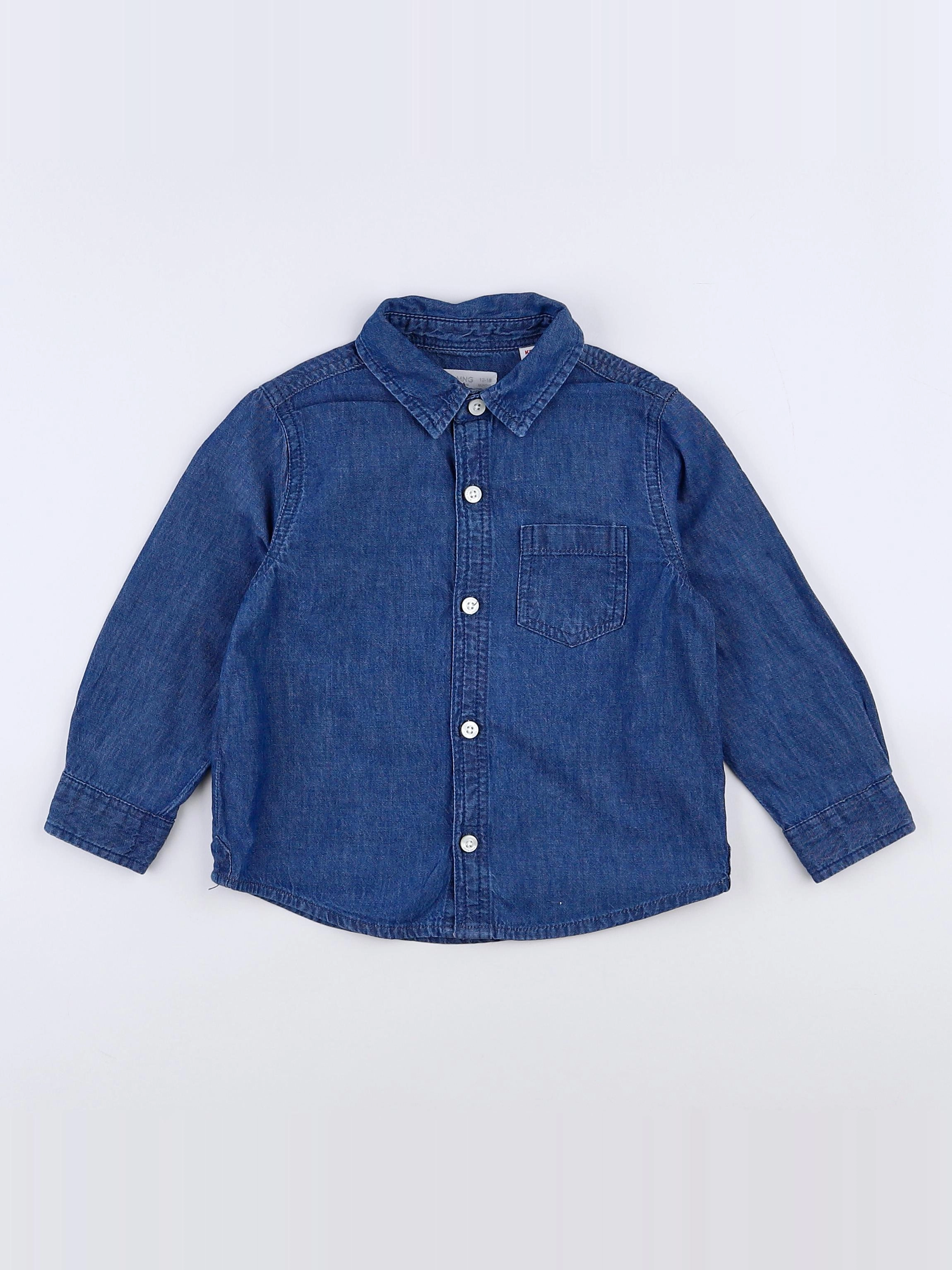 Mango - chemise bleu - 12/18 mois