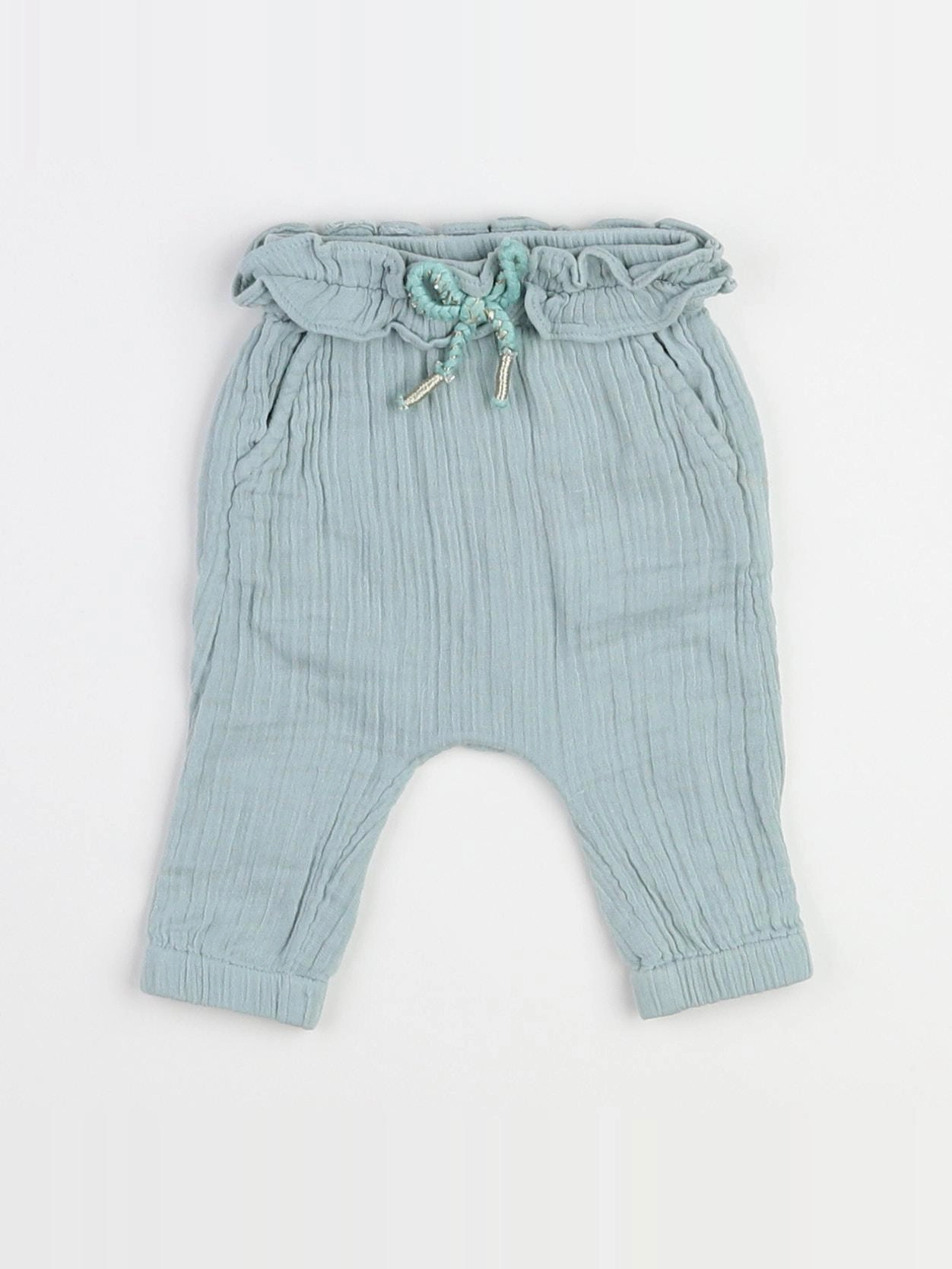 Vertbaudet - pantalon vert - 3 mois