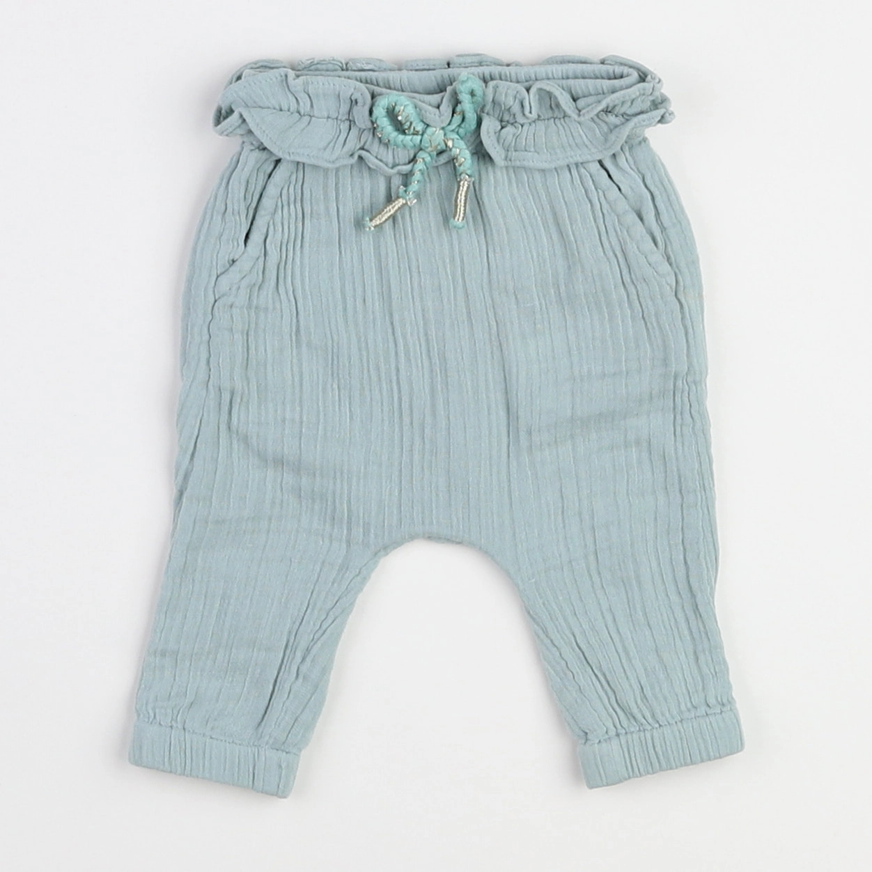 Vertbaudet - pantalon vert - 3 mois
