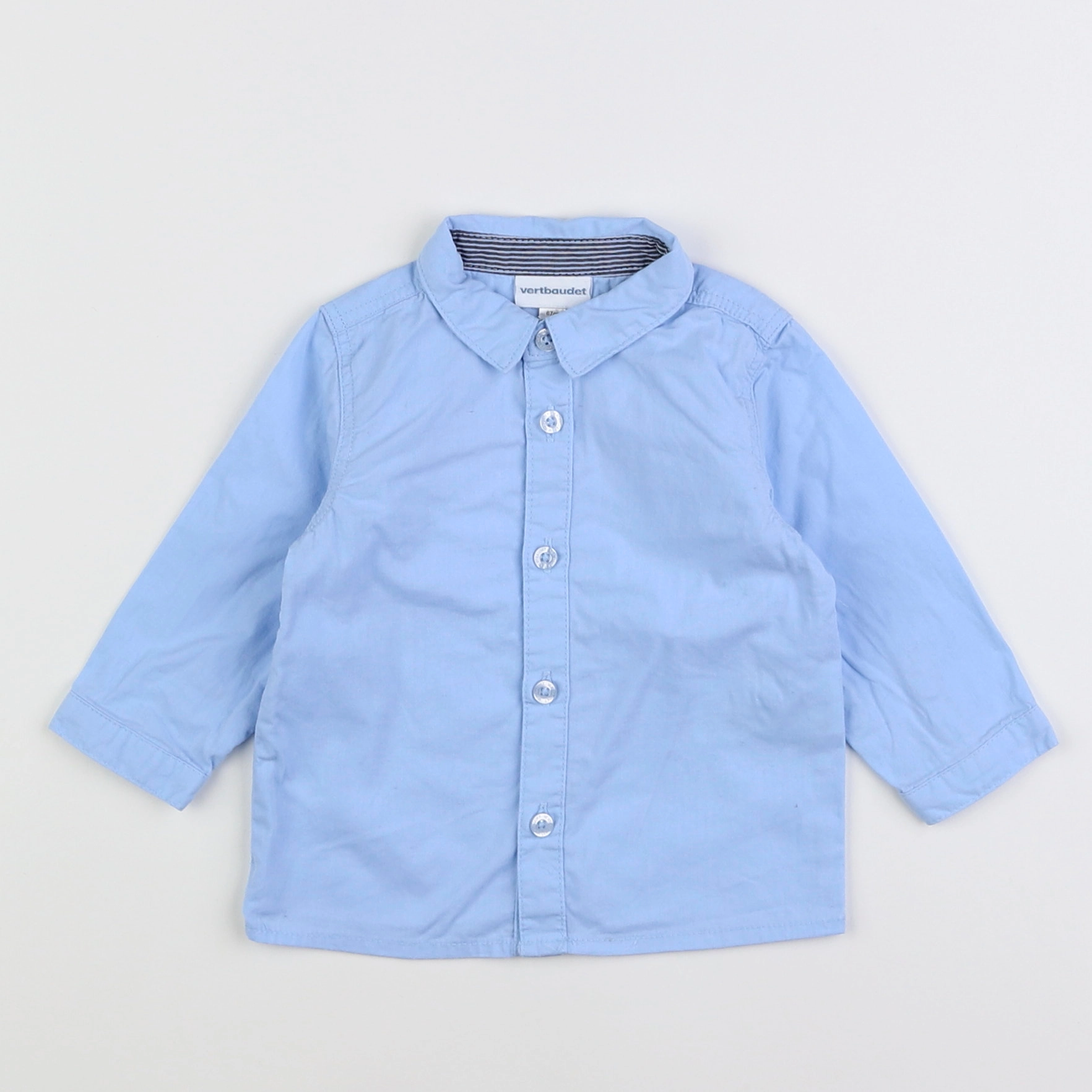 Vertbaudet - chemise bleu - 6 mois