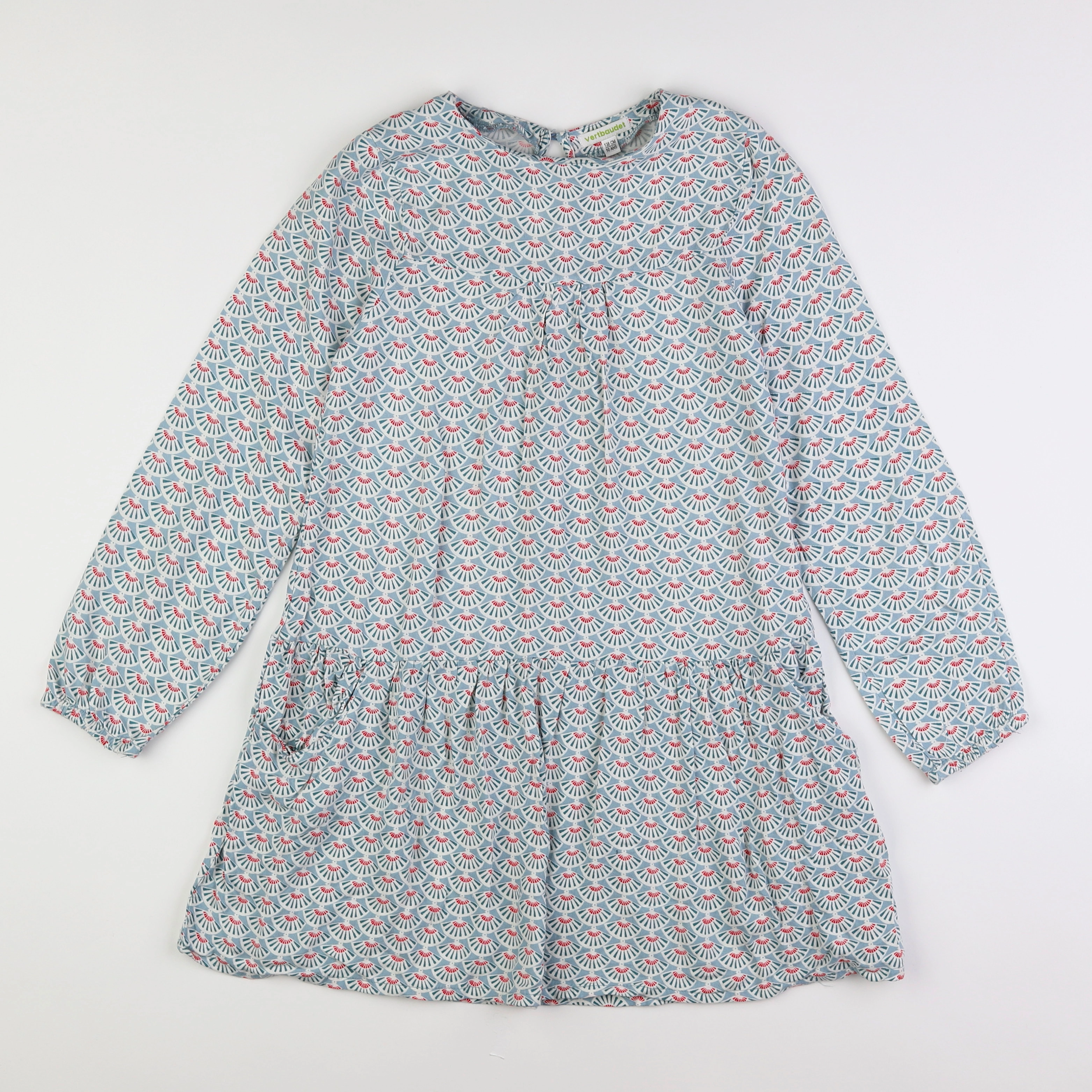 Vertbaudet - robe bleu, rouge - 10 ans