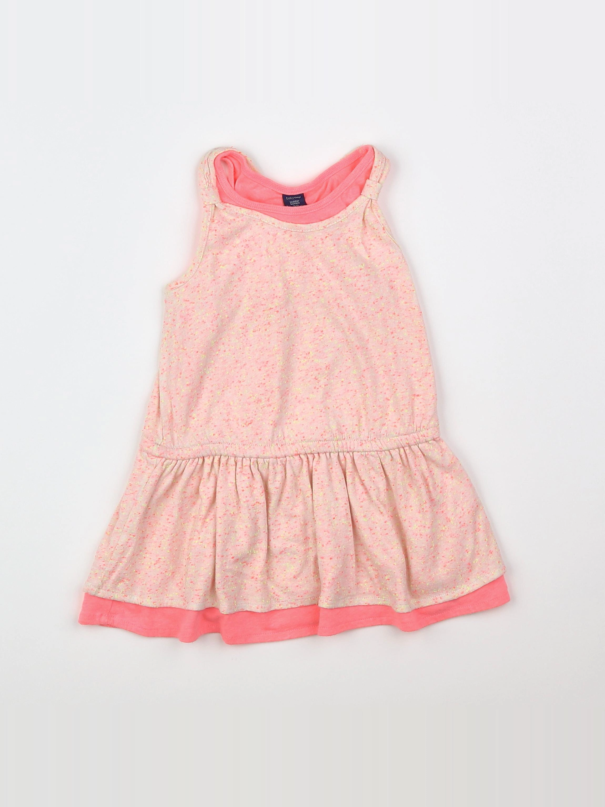 GAP - robe rose fluo - 18 mois à 2 ans