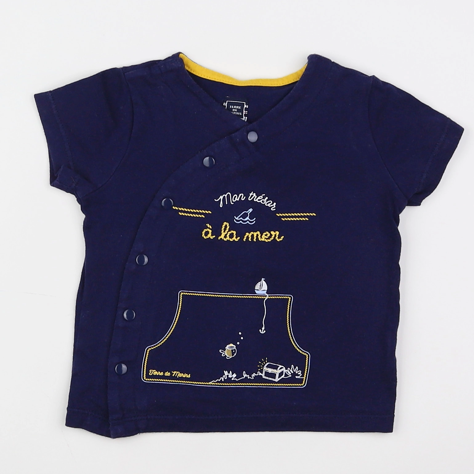 Terre de marins - tee-shirt bleu - 12 mois