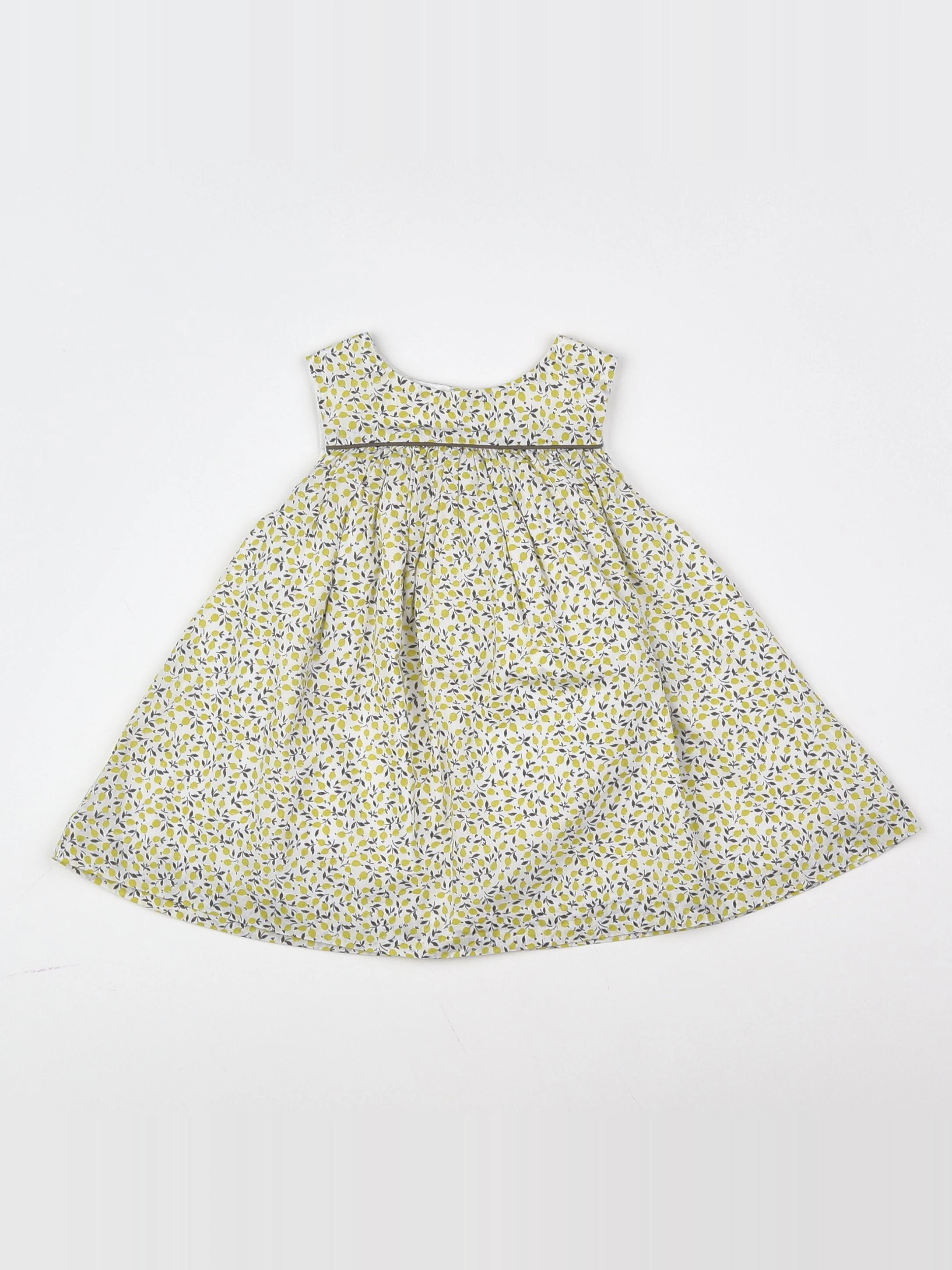 Natalys - robe blanc, jaune - 3 mois