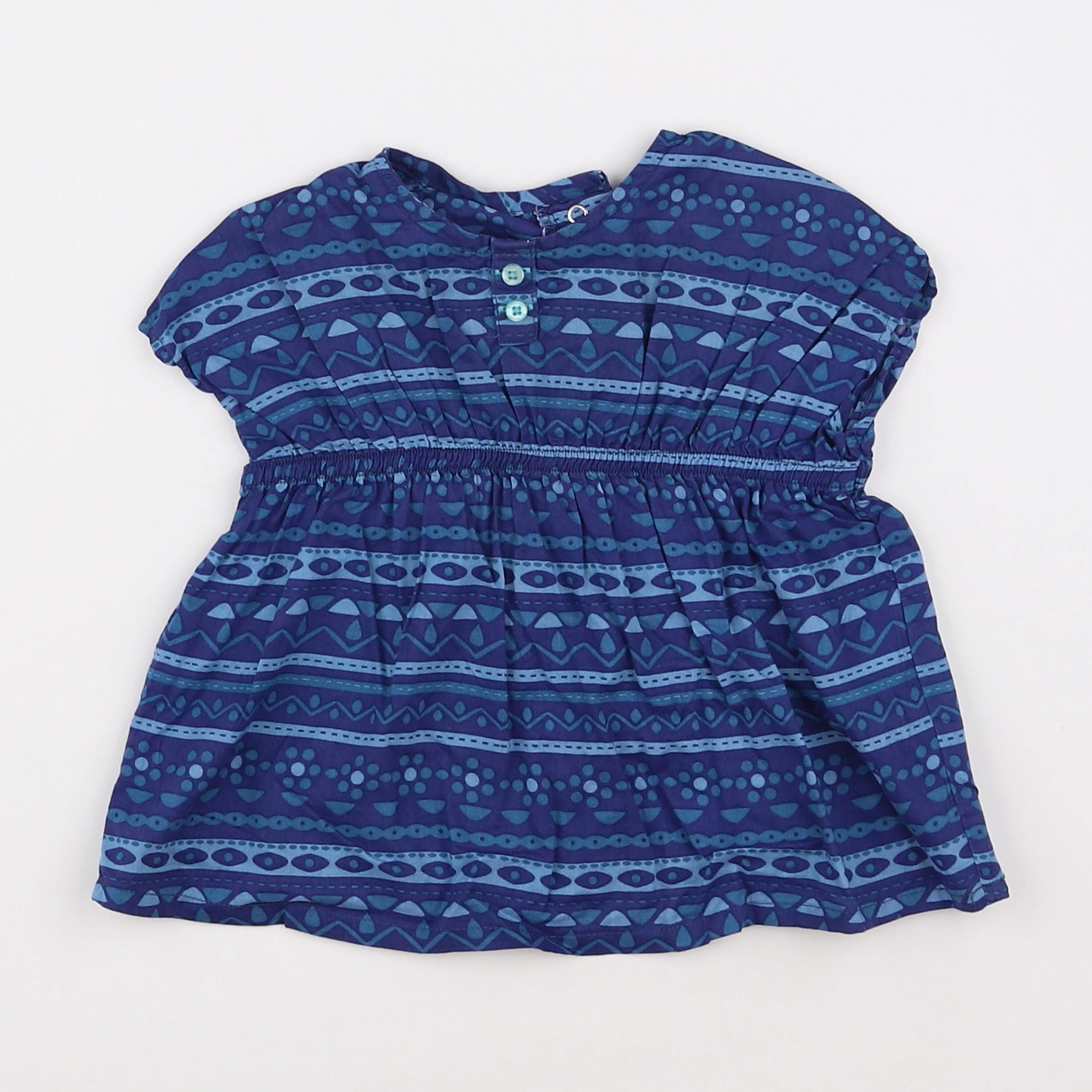 Vertbaudet - blouse bleu - 12 mois