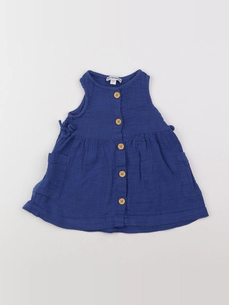 Vertbaudet - robe bleu - 9 mois
