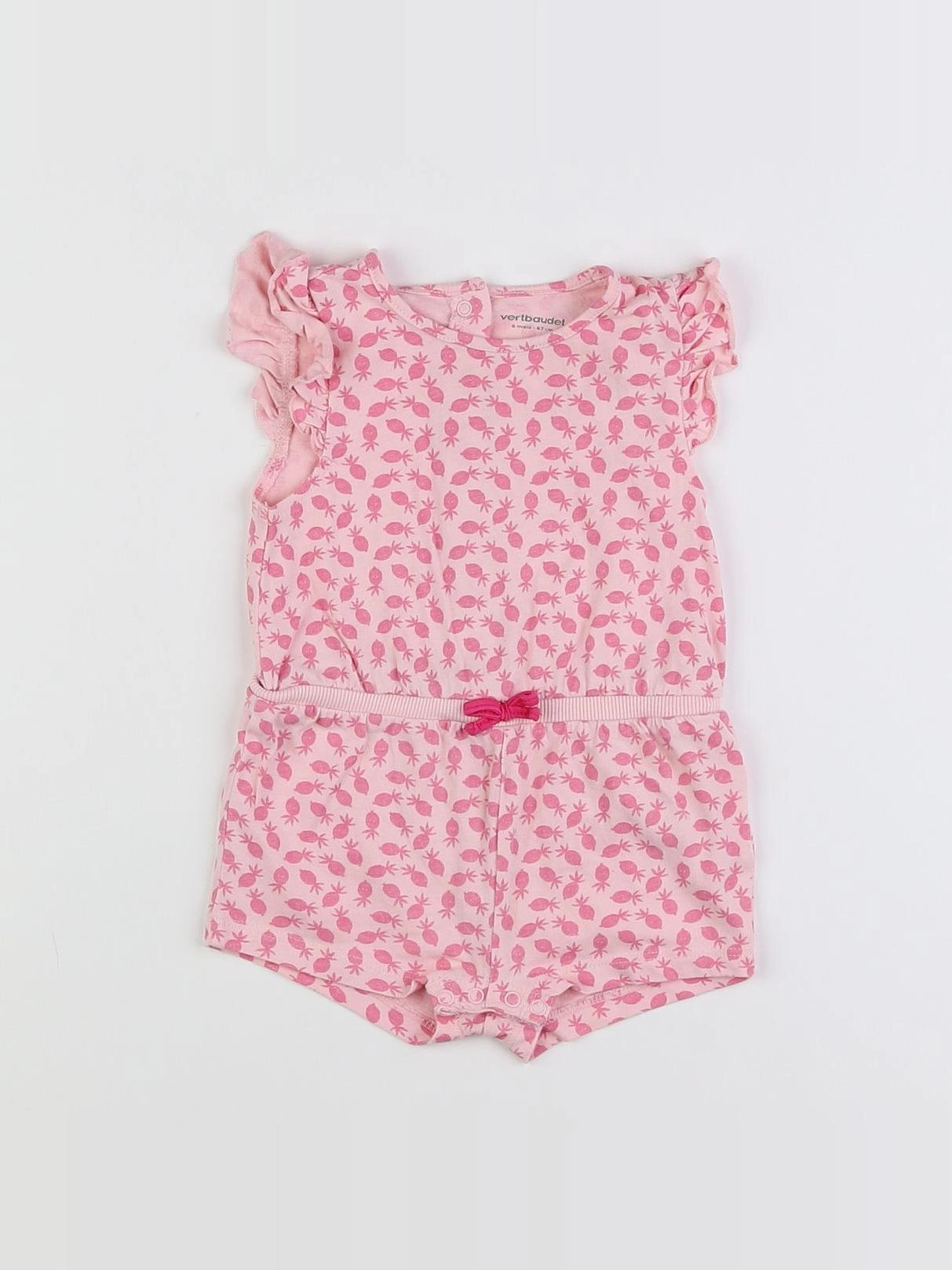 Vertbaudet - combinaison rose - 6 mois