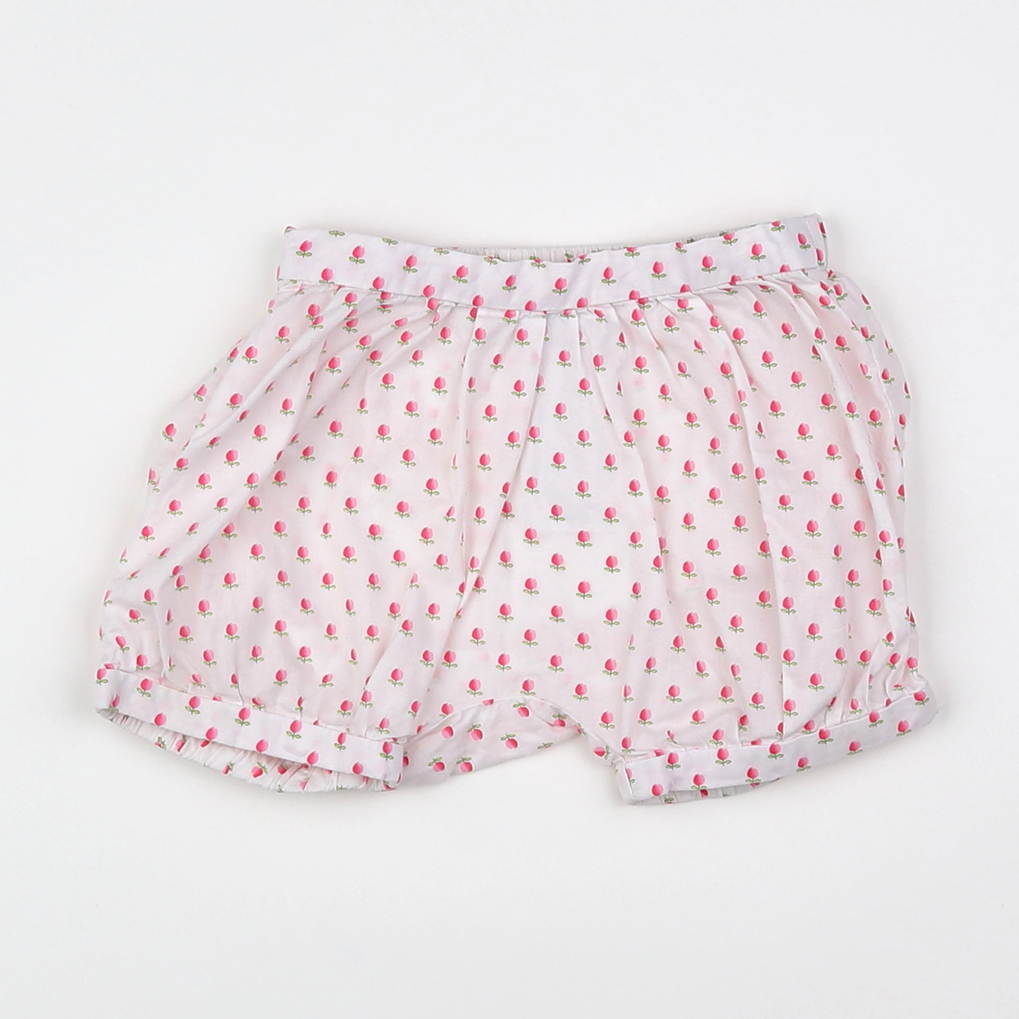 Jacadi - bloomer blanc, rose - 12 mois