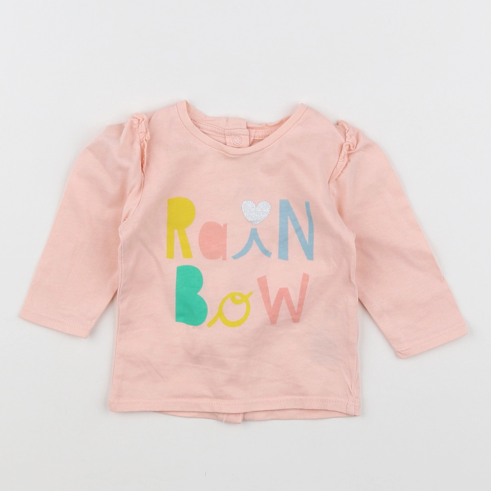 Vertbaudet - tee-shirt rose, multicolore - 3 mois