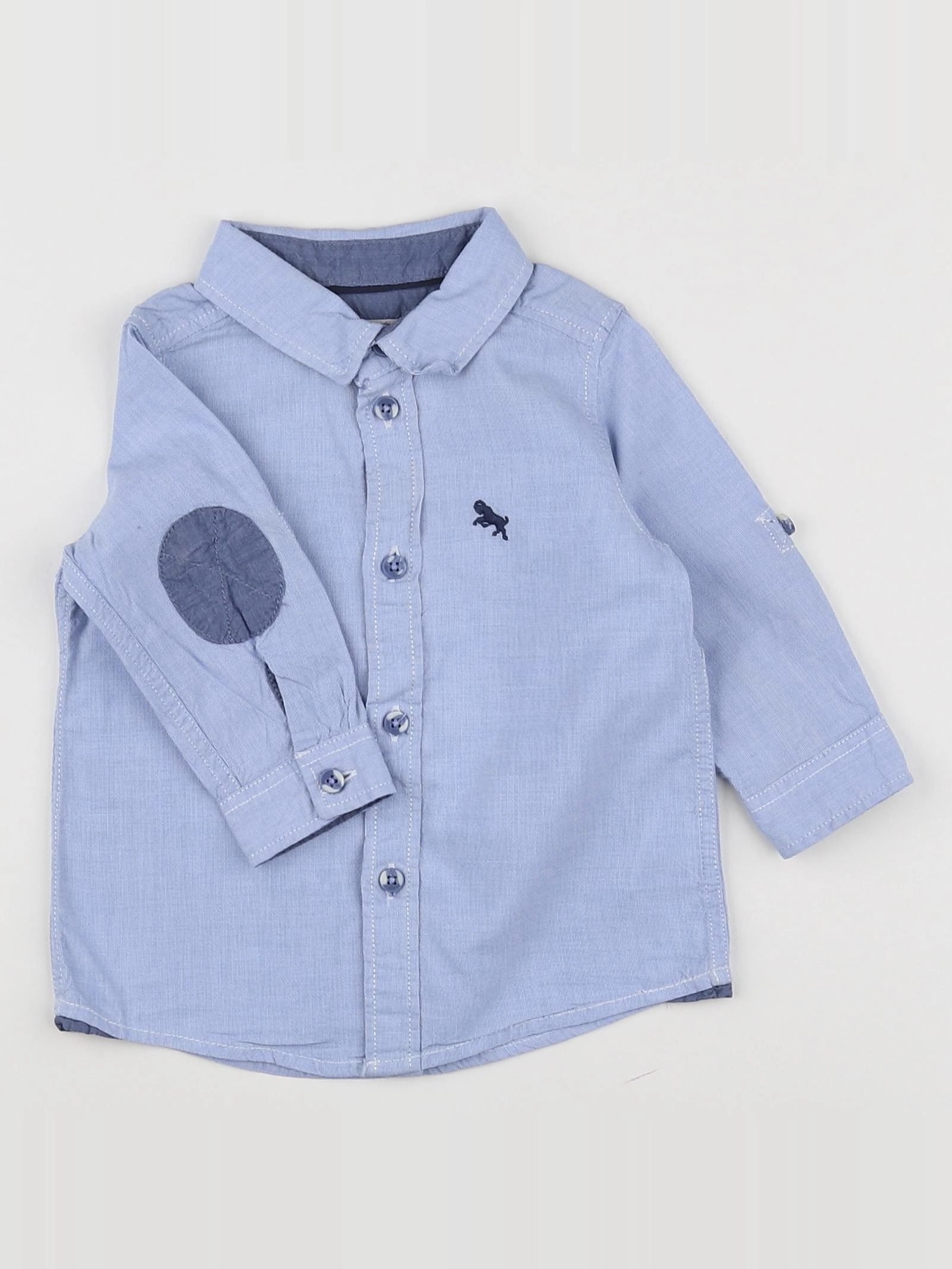 H&M - chemise bleu - 3/6 mois
