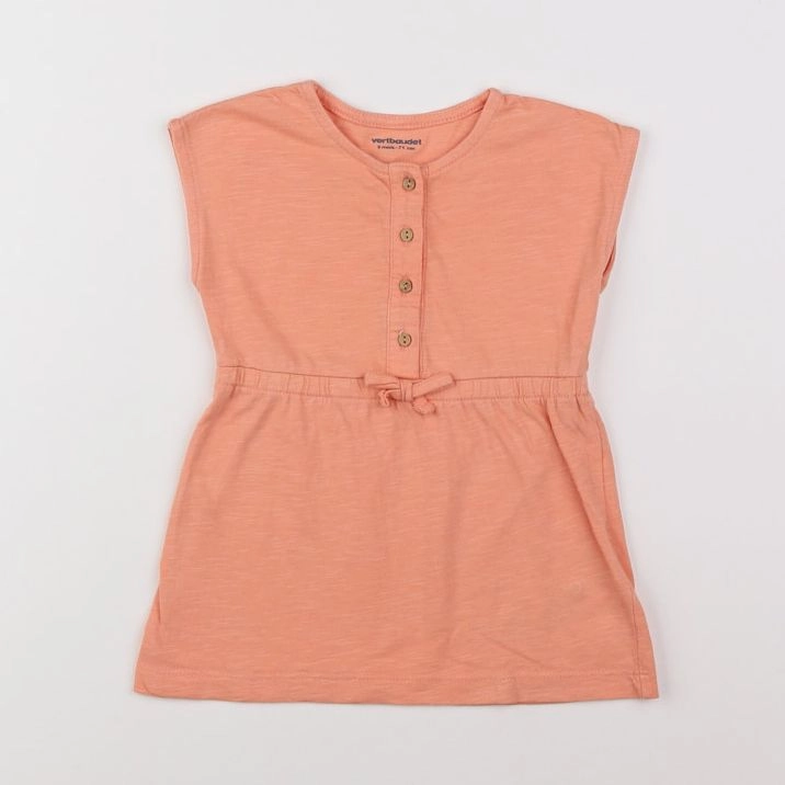 Vertbaudet - robe orange - 9 mois