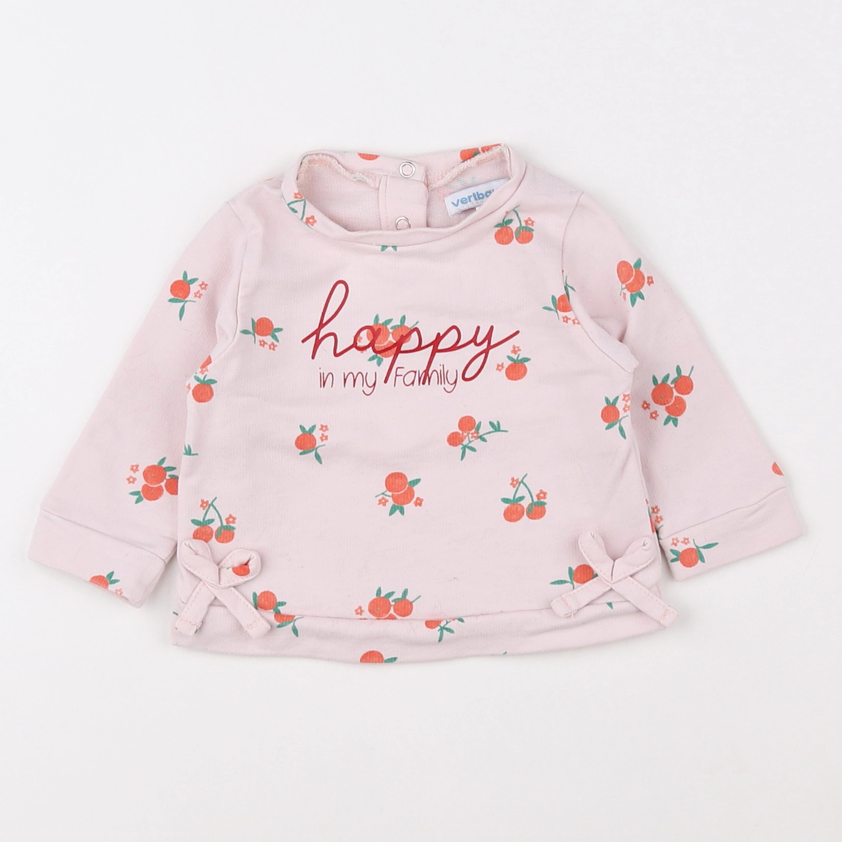 Vertbaudet - sweat rose - 3 mois