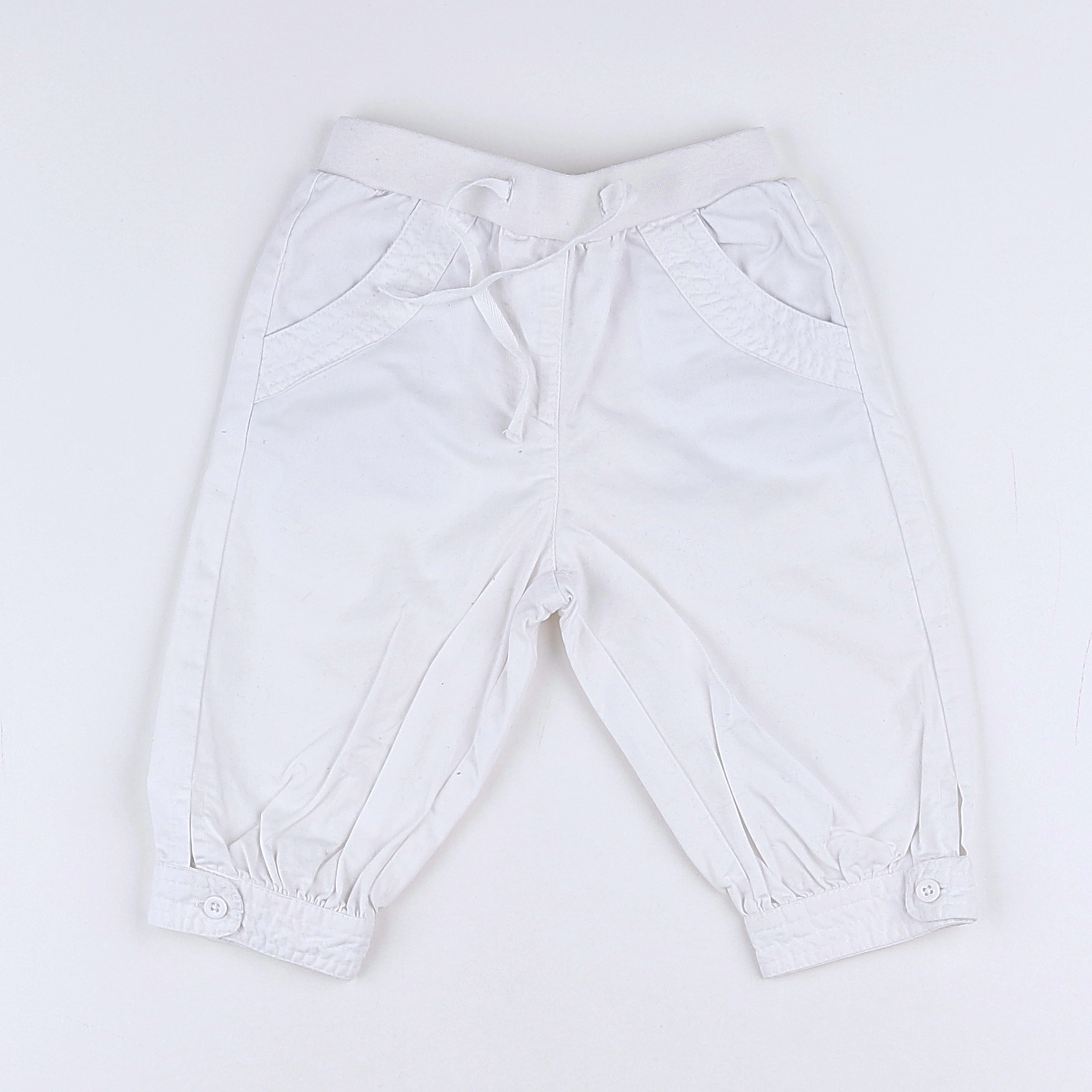 Vertbaudet - pantalon blanc - 9 mois