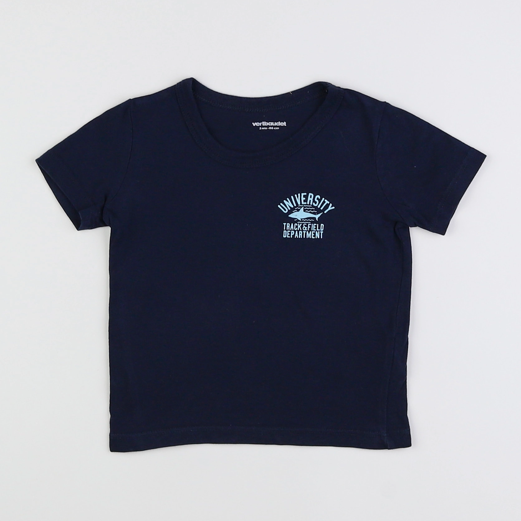 Vertbaudet - maillot de corps bleu - 2 ans