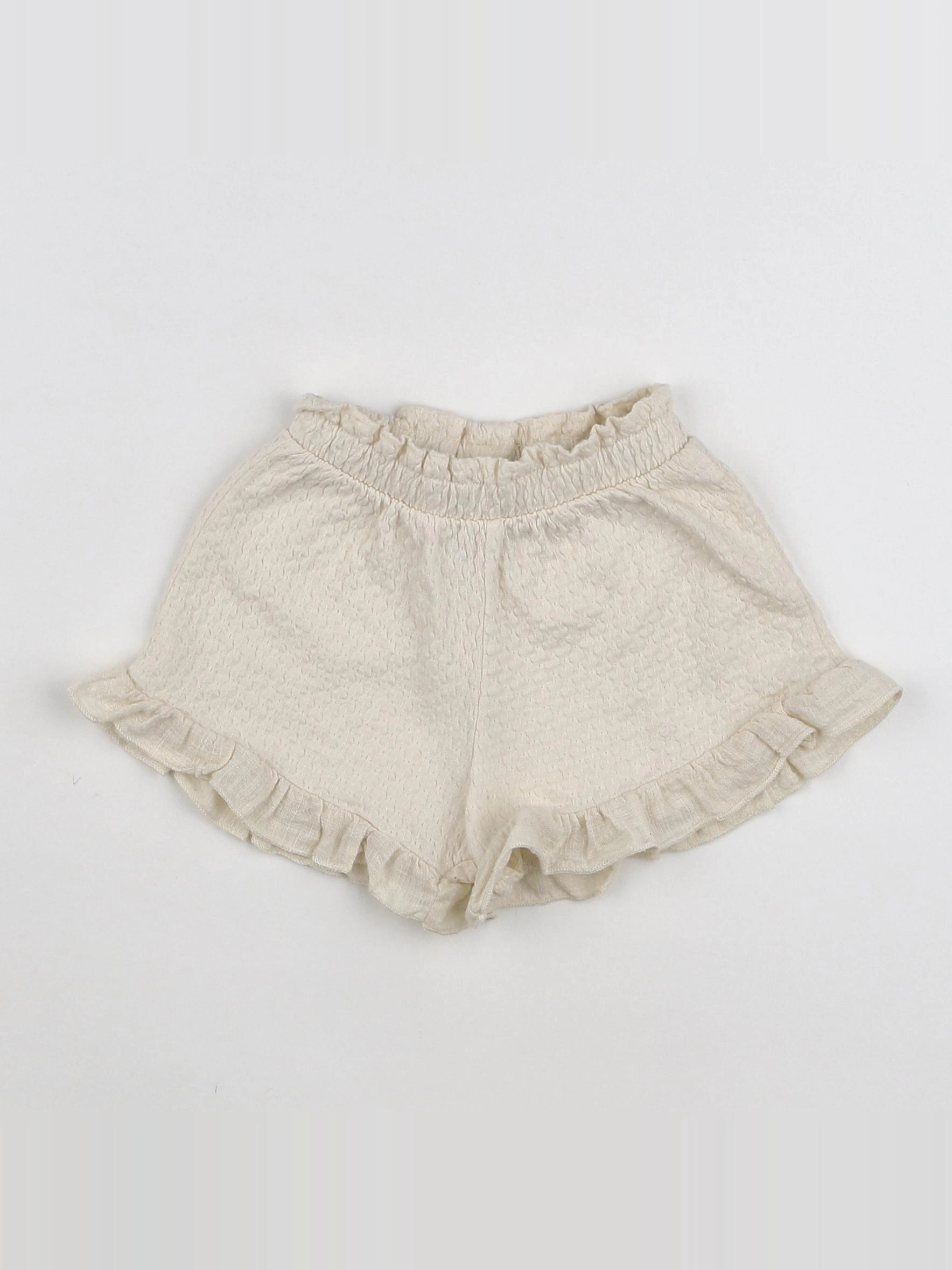 Zara - short beige - 9/12 mois