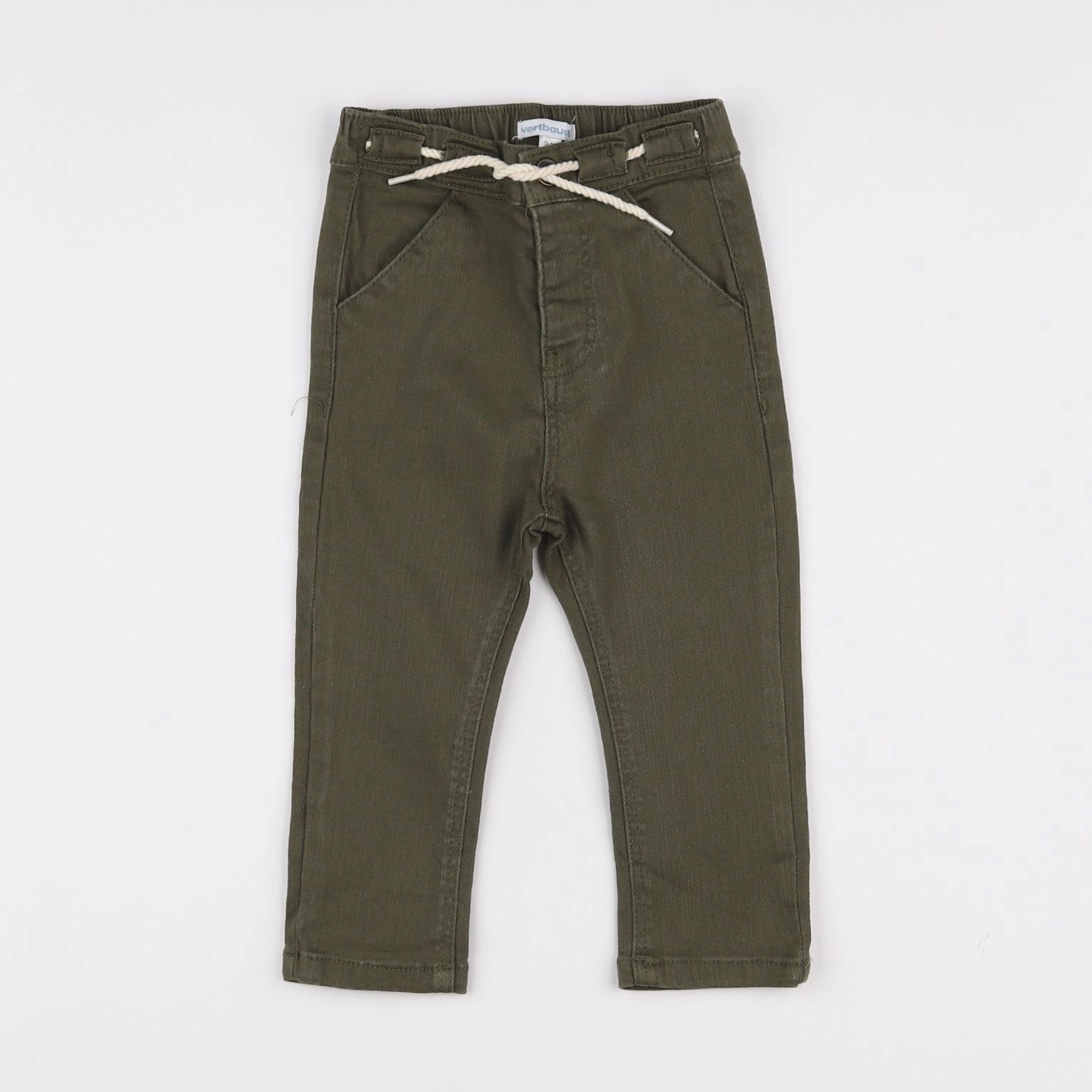 Vertbaudet - pantalon vert - 12 mois