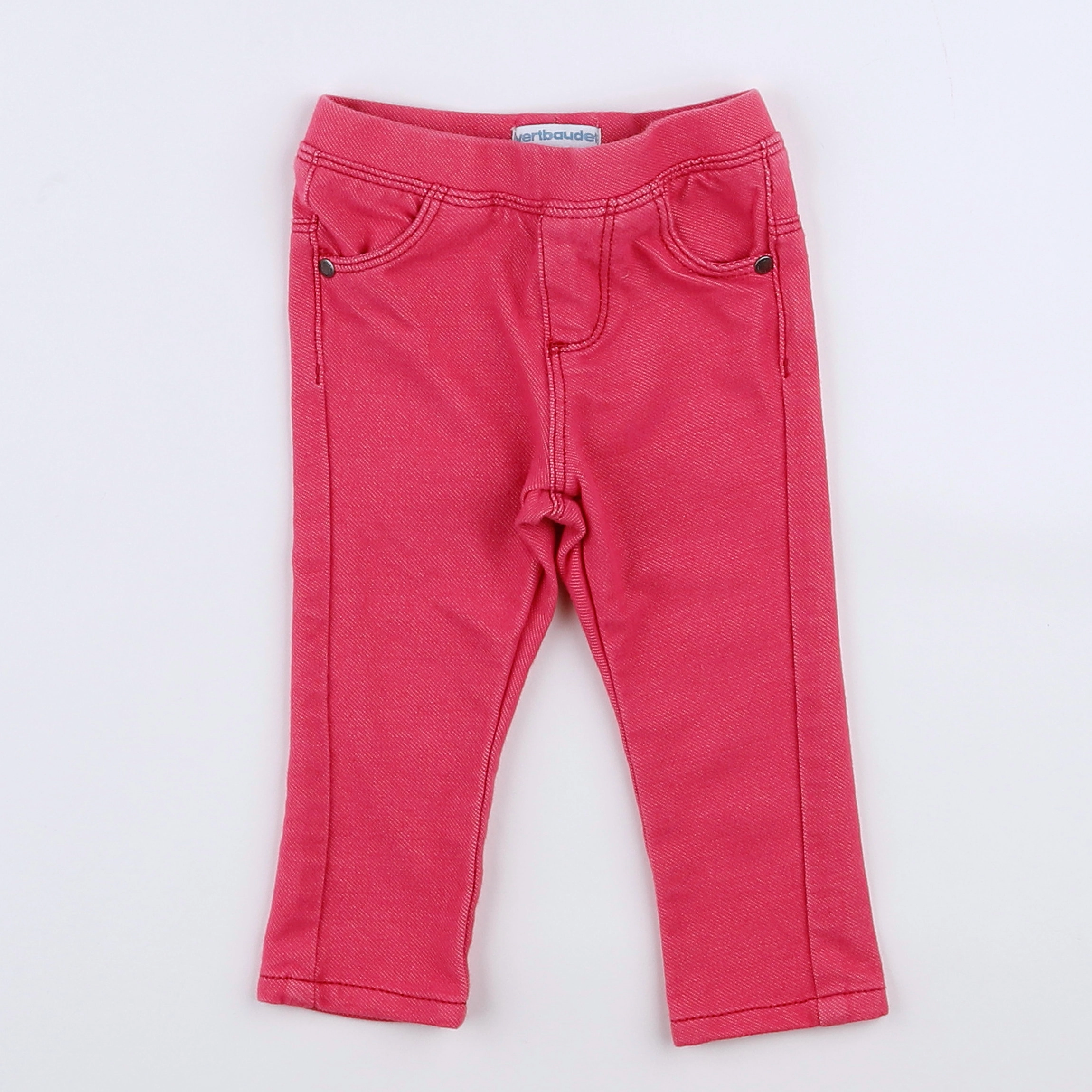 Vertbaudet - jegging rose - 9 mois