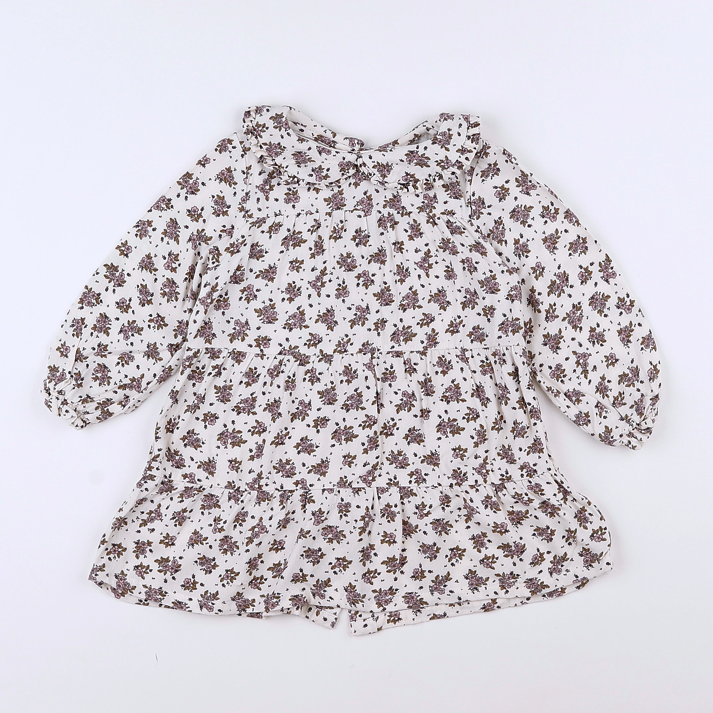 Vertbaudet - robe beige - 18 mois
