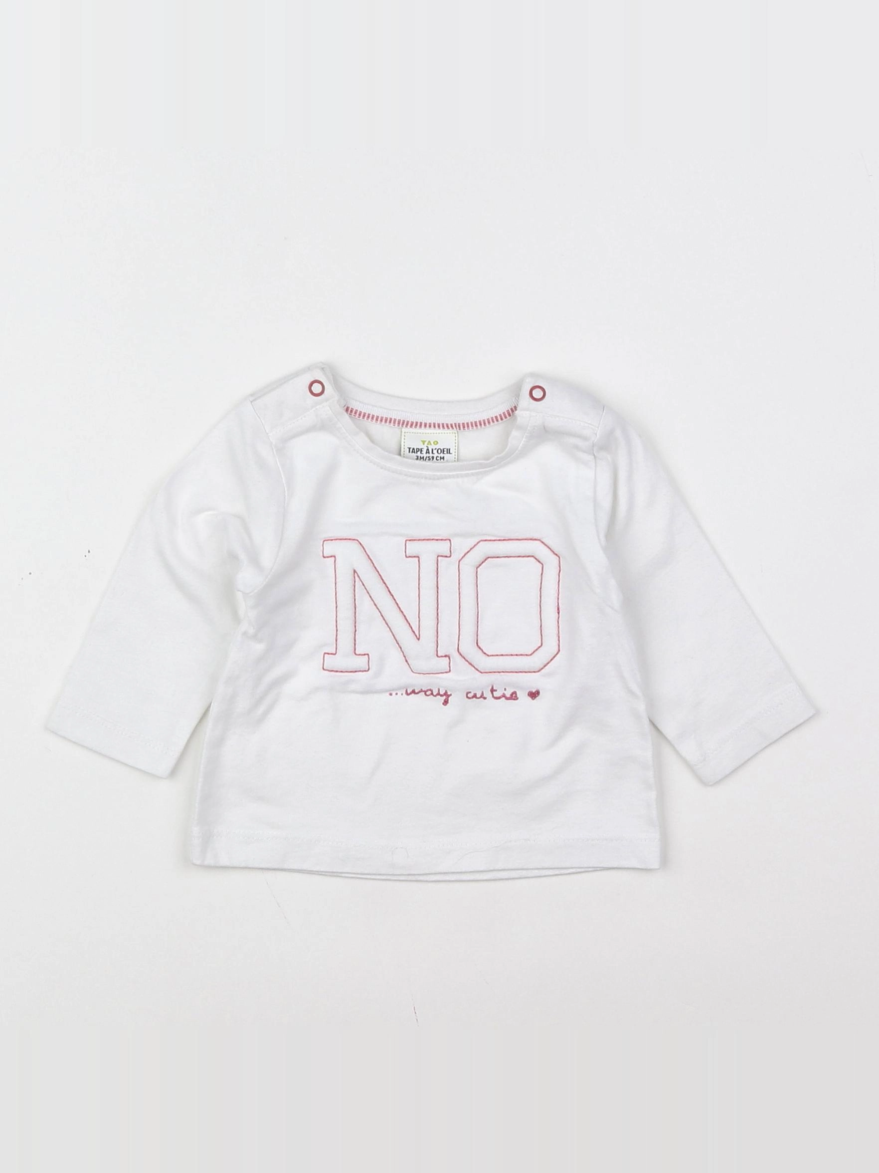 Tape à l'oeil - chemise blanc, rose - 3 mois