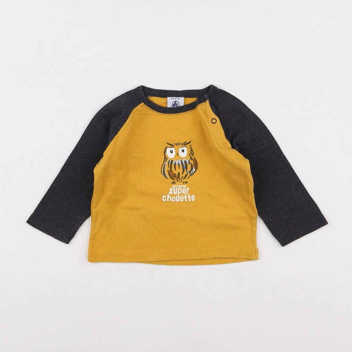 Petit Bateau - tee-shirt jaune - 6 mois