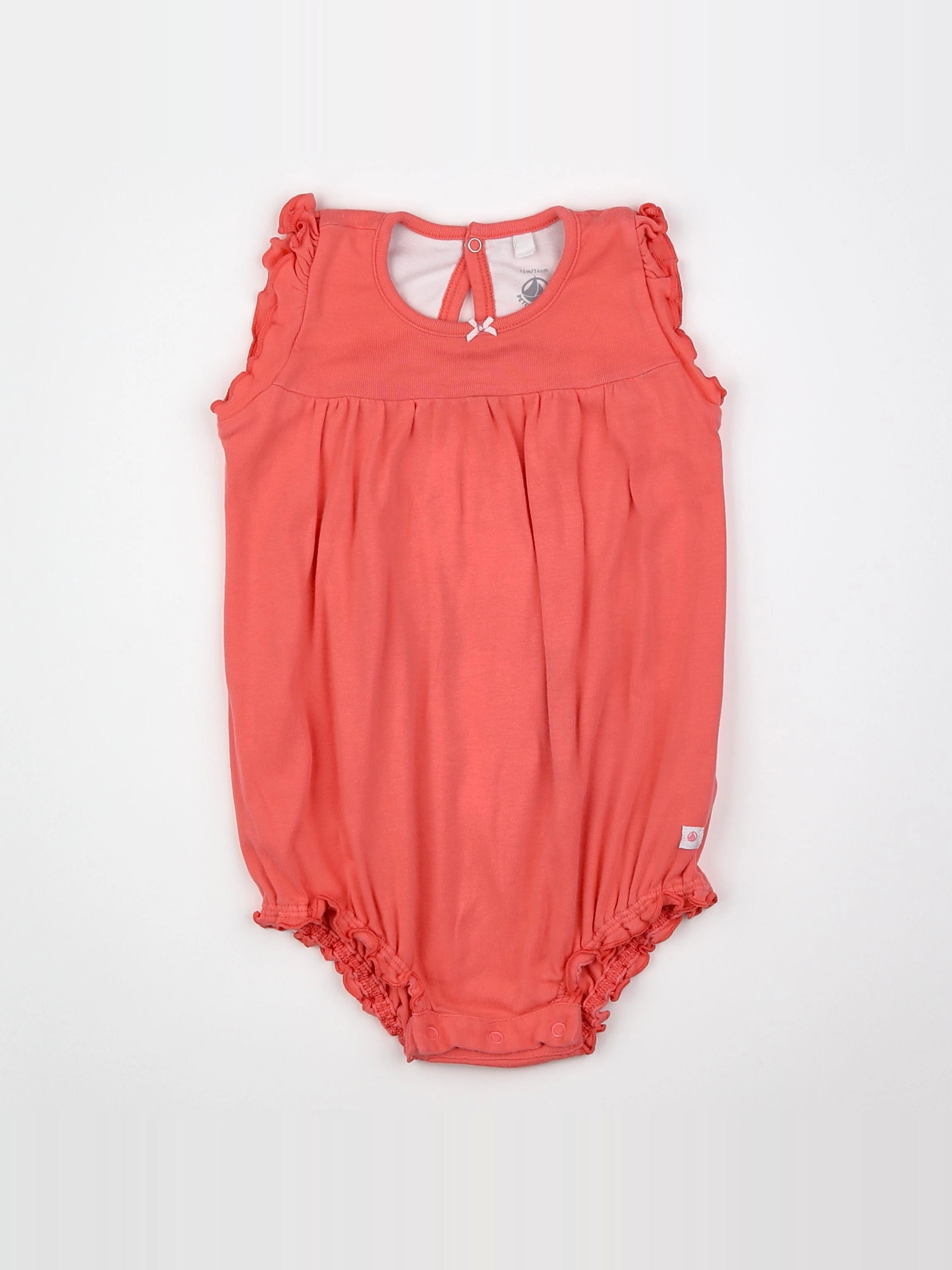 Petit Bateau - combinaison rose - 12 mois