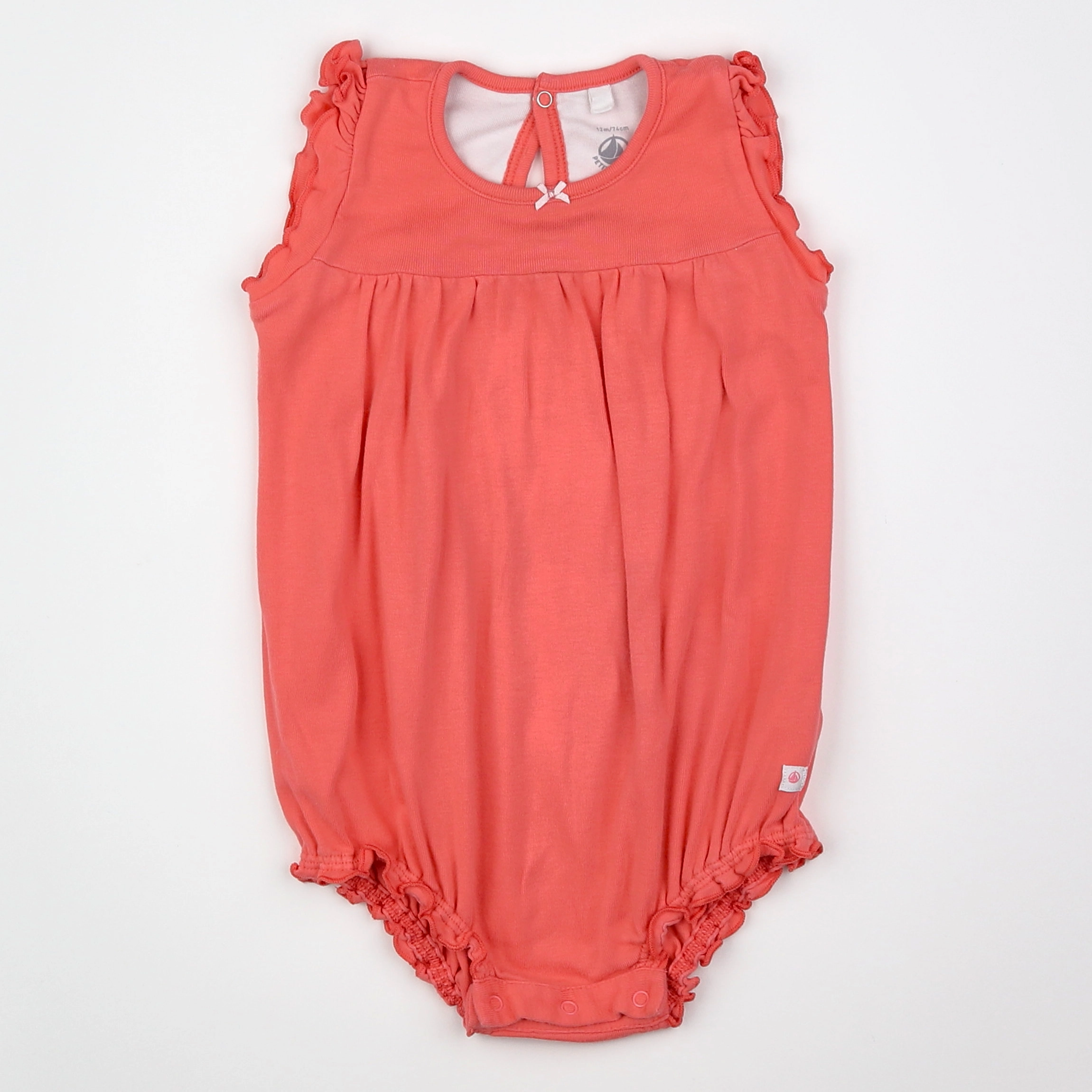 Petit Bateau - combinaison rose - 12 mois
