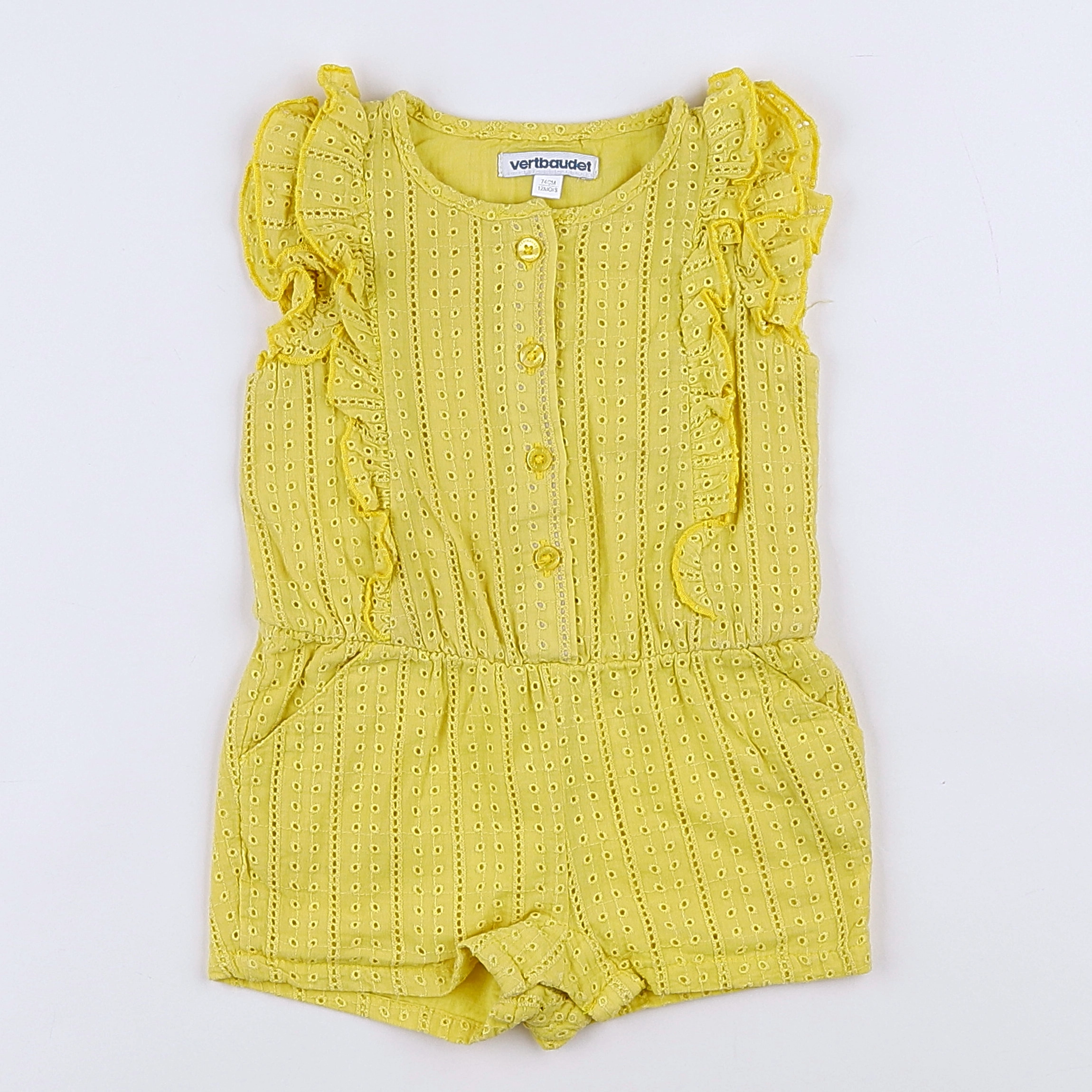 Vertbaudet - combinaison jaune - 12 mois
