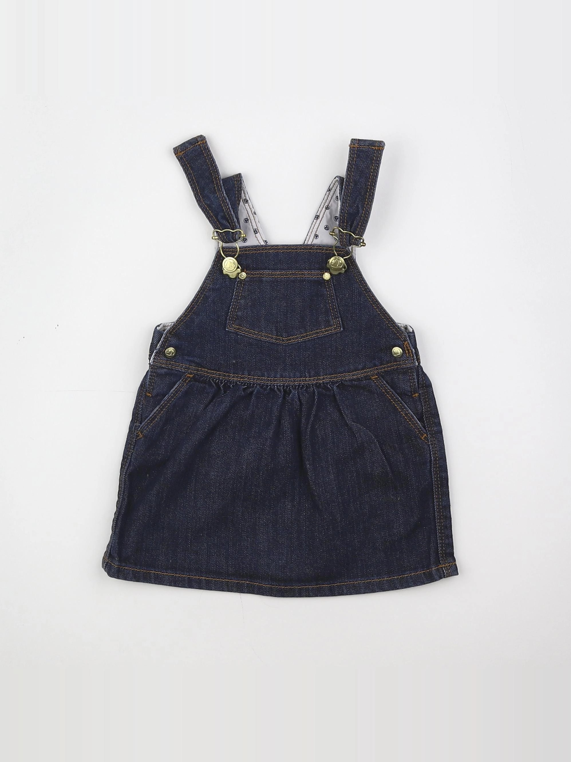 Petit Bateau - robe bleu - 6 mois