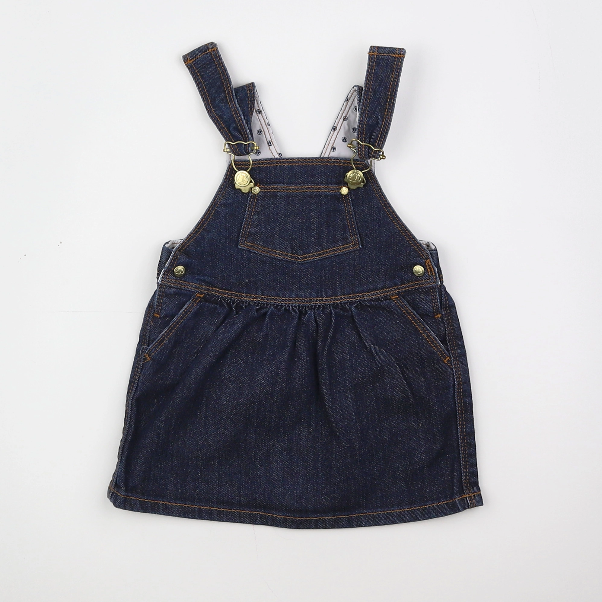 Petit Bateau - robe bleu - 6 mois