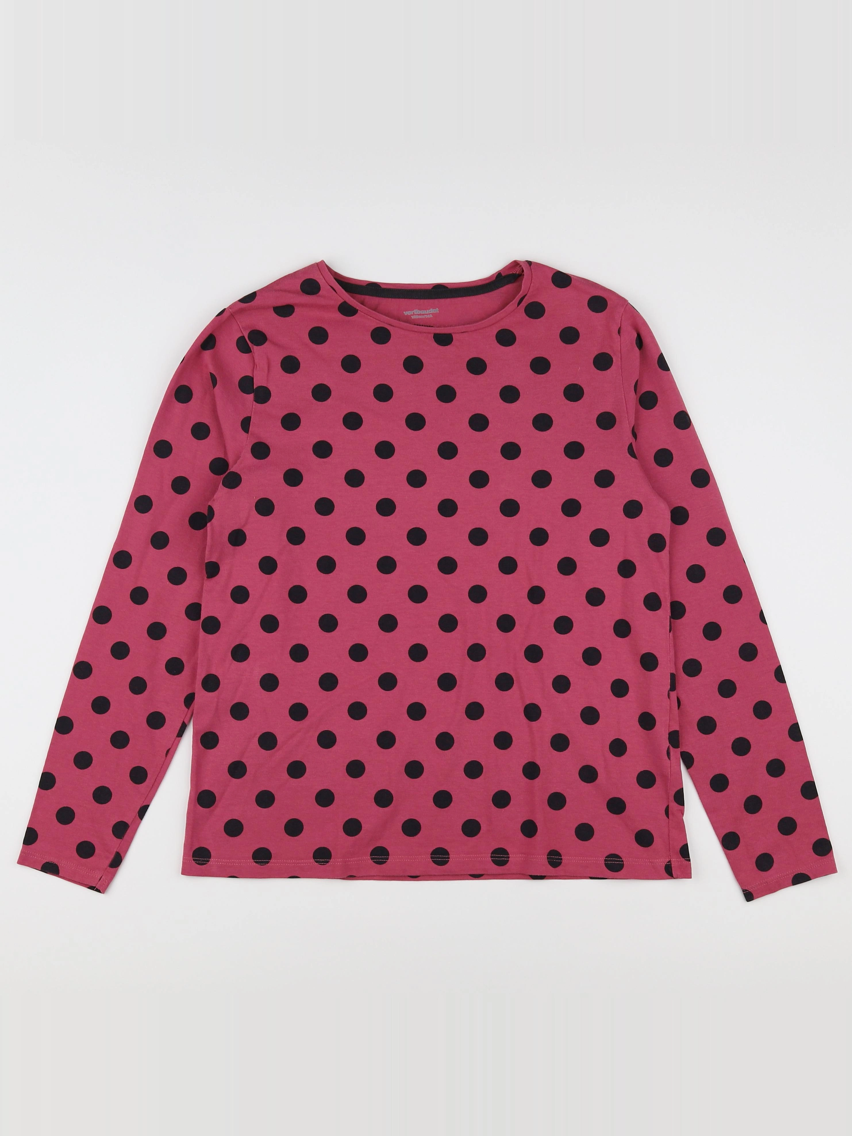 Vertbaudet - tee-shirt rose, noir - 14 ans